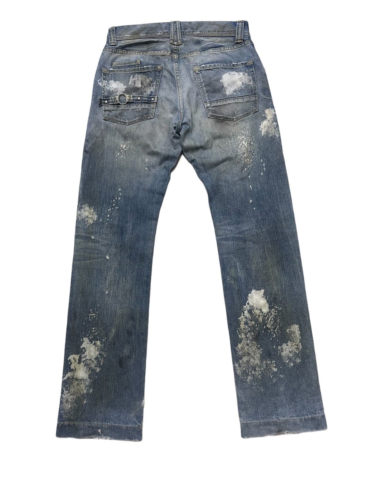 Japanese Brand Japanese Ufin & Sons Distressed Paint Splatted Jeans Size US 33 - 2 Thumbnail