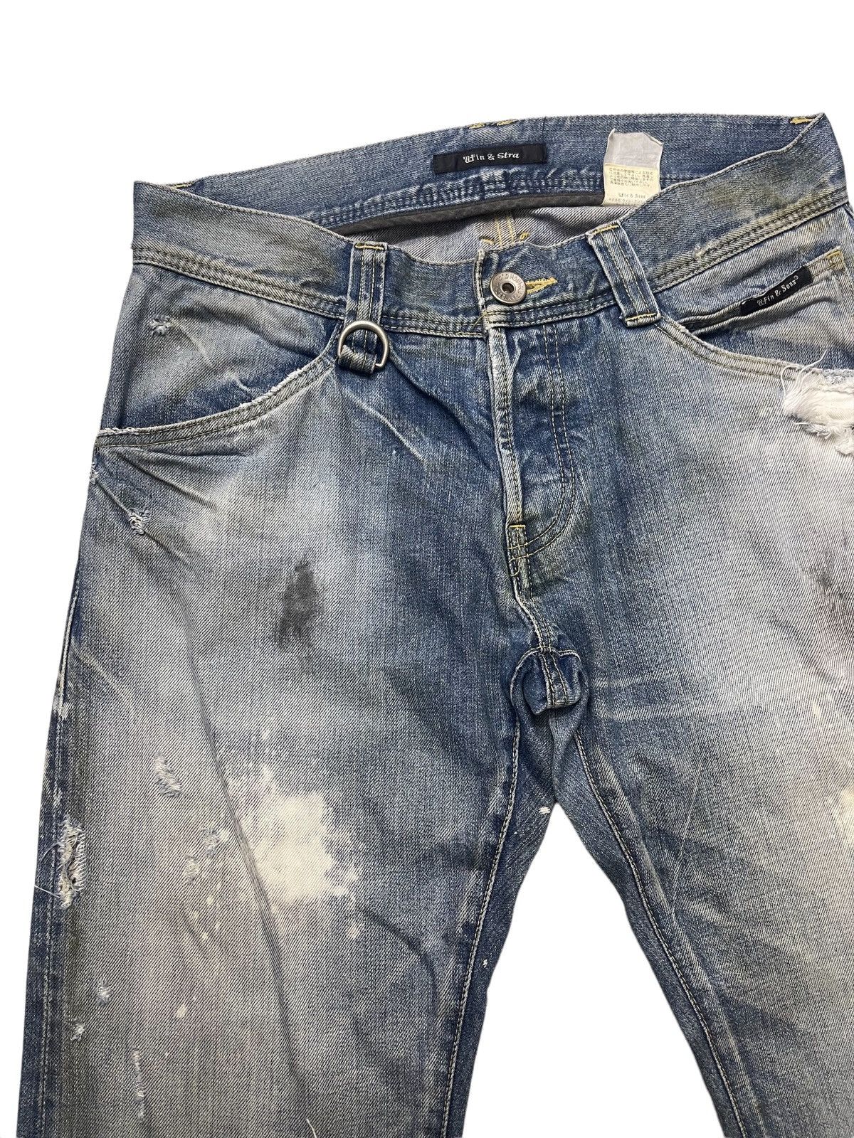 Japanese Brand Japanese Ufin & Sons Distressed Paint Splatted Jeans Size US 33 - 10 Thumbnail