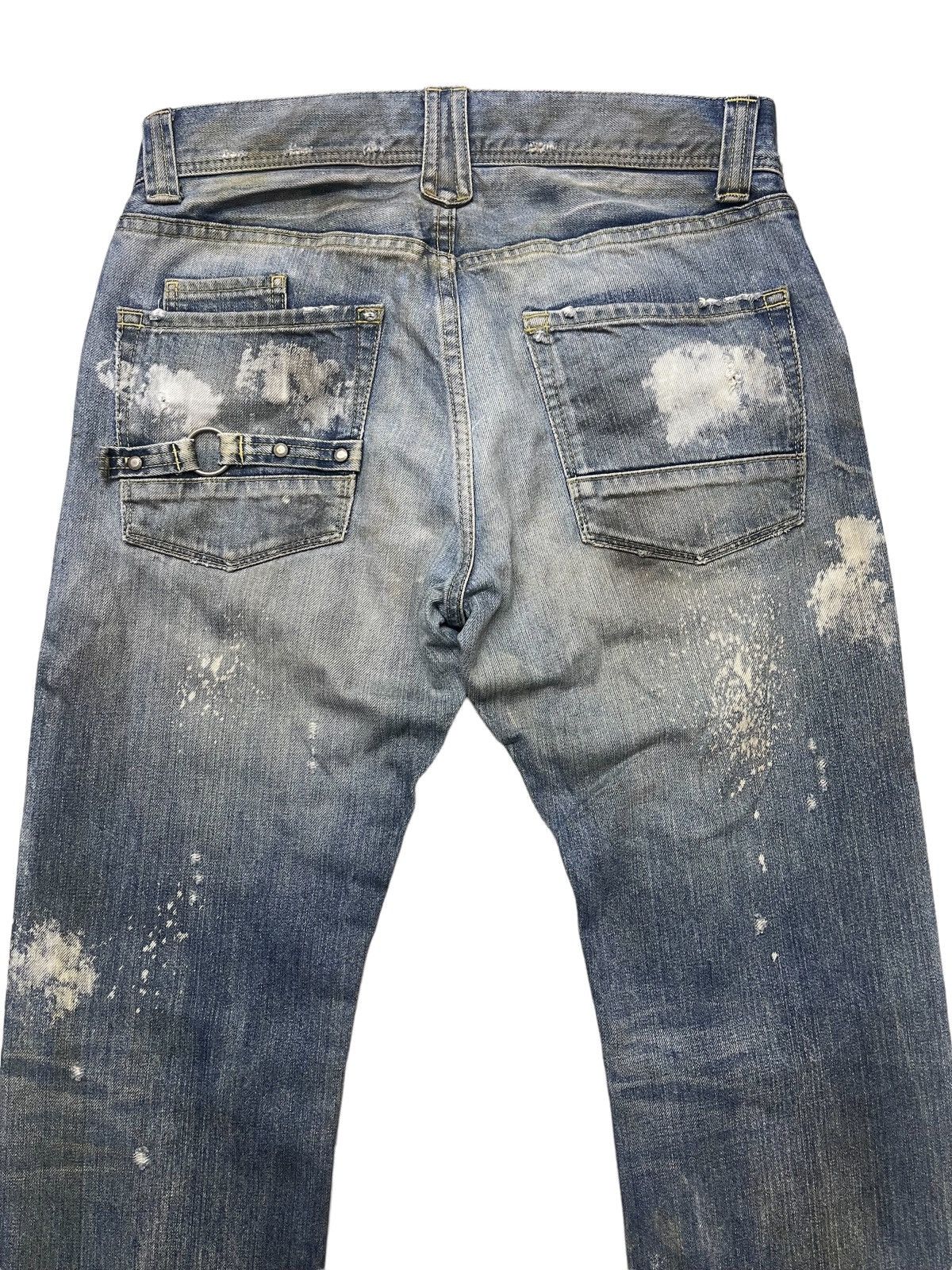 Japanese Brand Japanese Ufin & Sons Distressed Paint Splatted Jeans Size US 33 - 6 Thumbnail