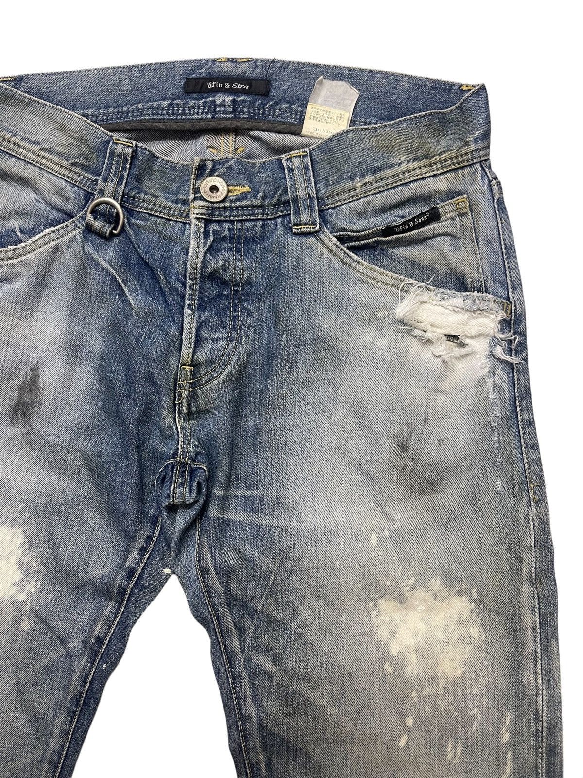 Japanese Brand Japanese Ufin & Sons Distressed Paint Splatted Jeans Size US 33 - 9 Thumbnail