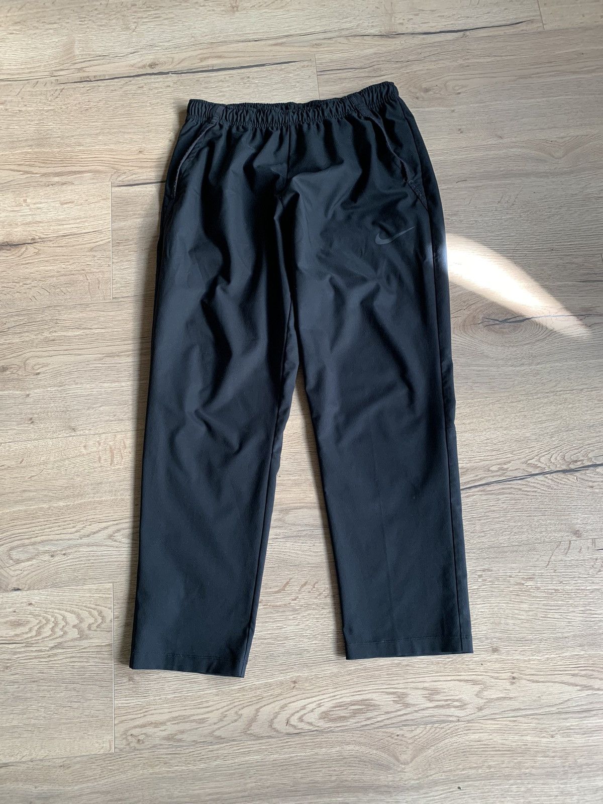 Nike × Vintage Nike Black Track Pants Swoosh Drill Size US 33 - 2 Thumbnail