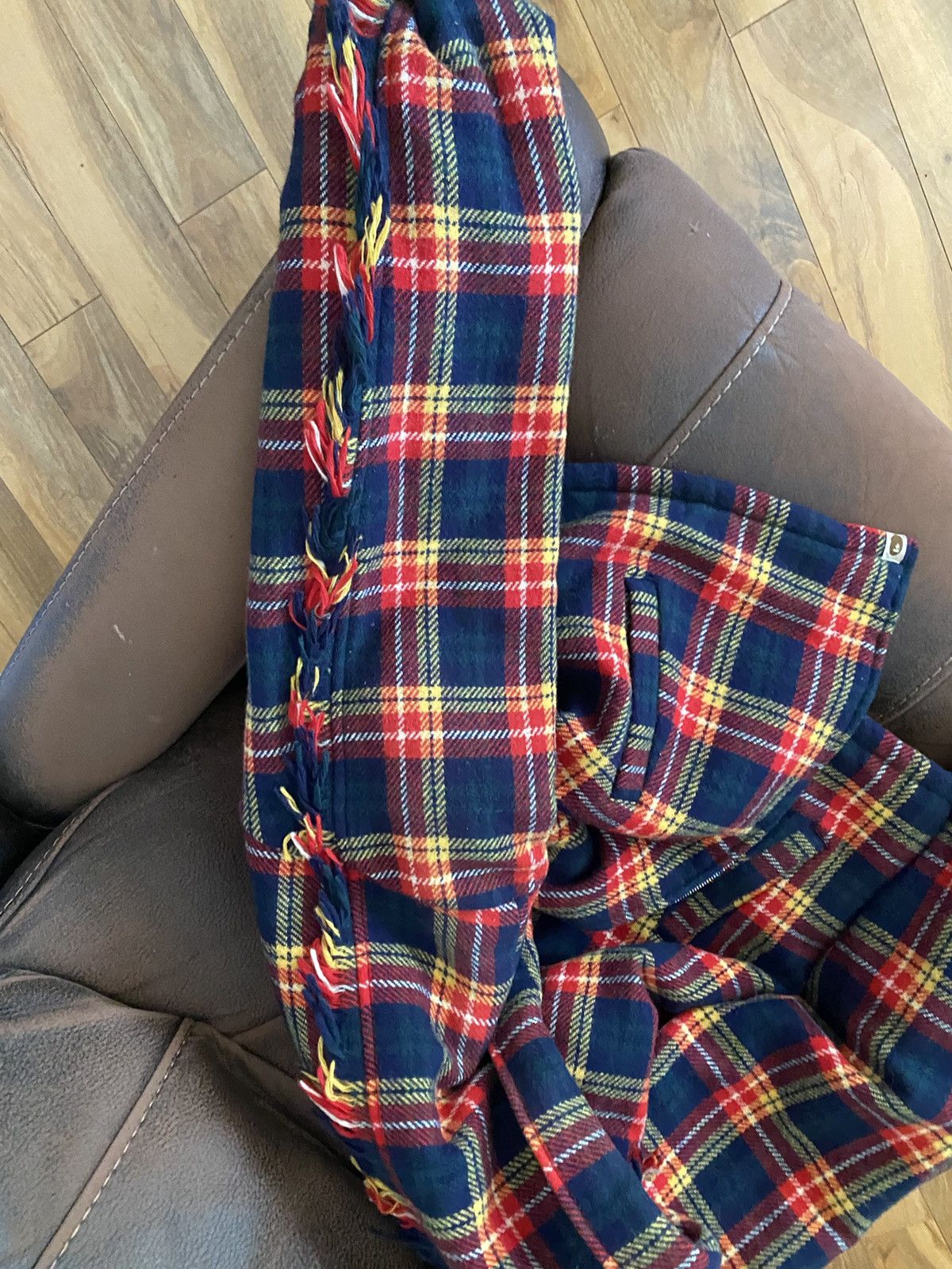 Bape × Vintage Plaid Wool Work Jacket Size US XL / EU 56 / 4 - 6 Thumbnail