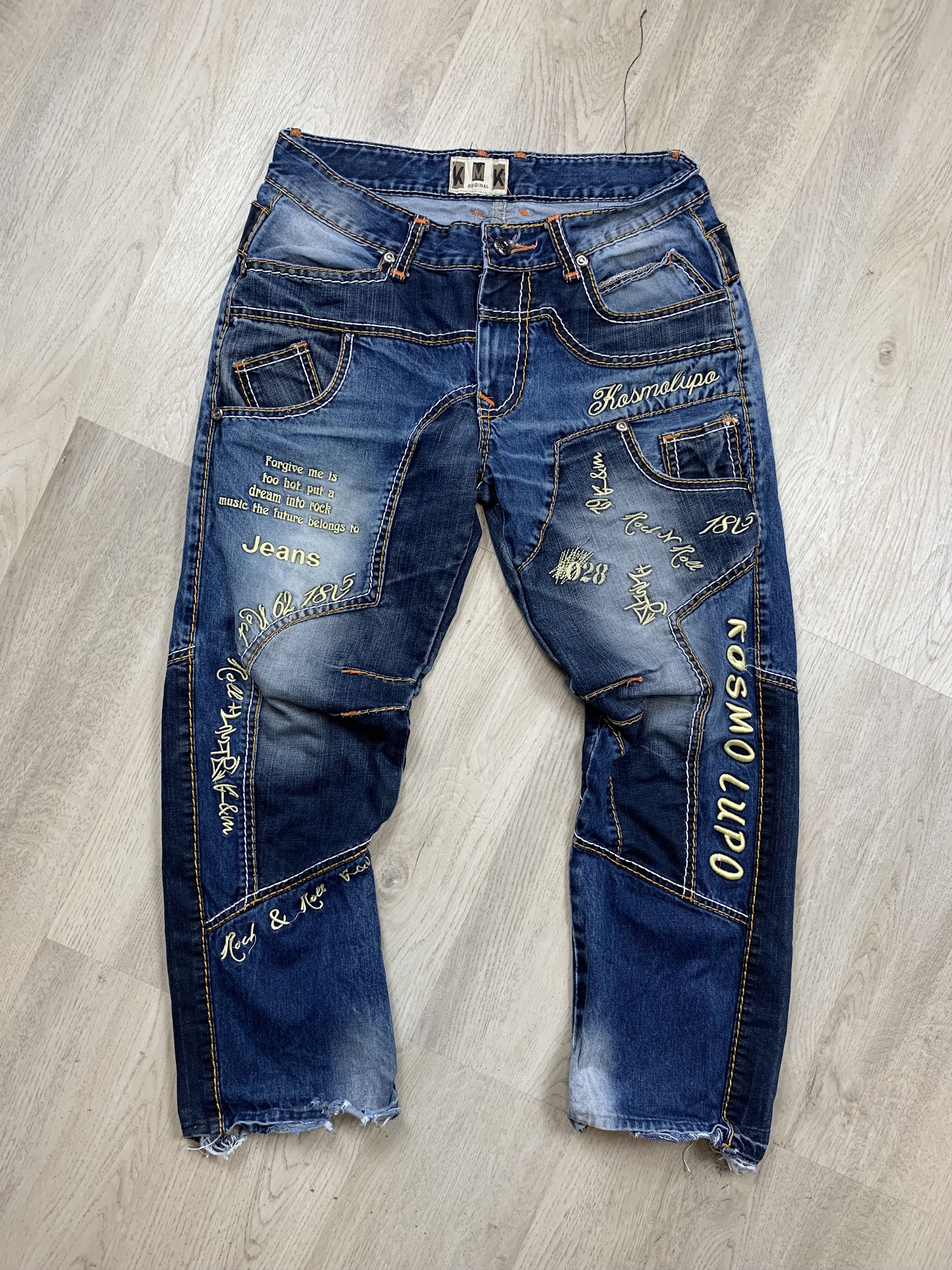 Japanese Brand K&M Kosmo Lupo Patchwork Denim Pants Jeans Size US 36 / EU 52 - 1 Thumbnail