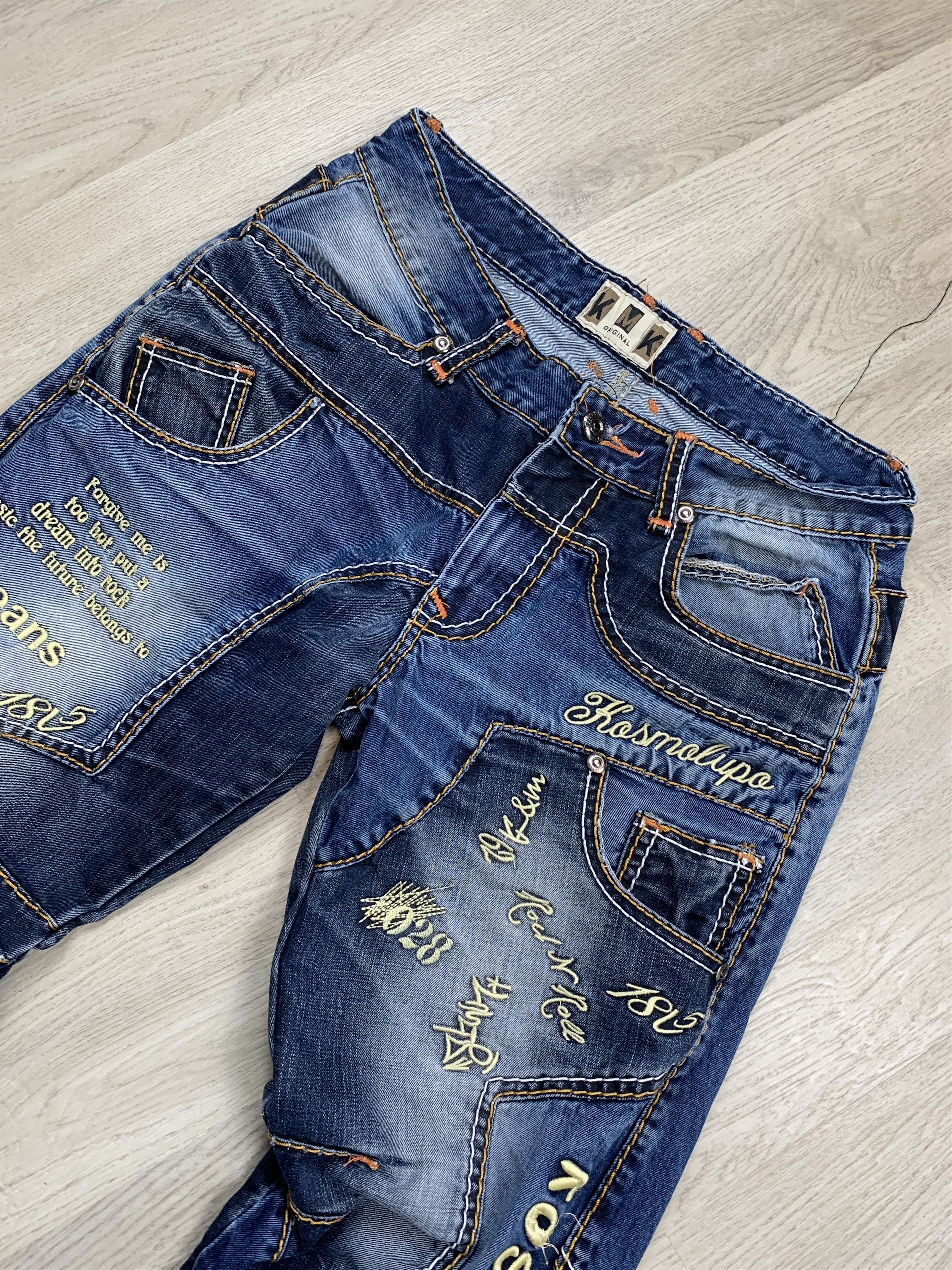 Japanese Brand K&M Kosmo Lupo Patchwork Denim Pants Jeans Size US 36 / EU 52 - 2 Thumbnail