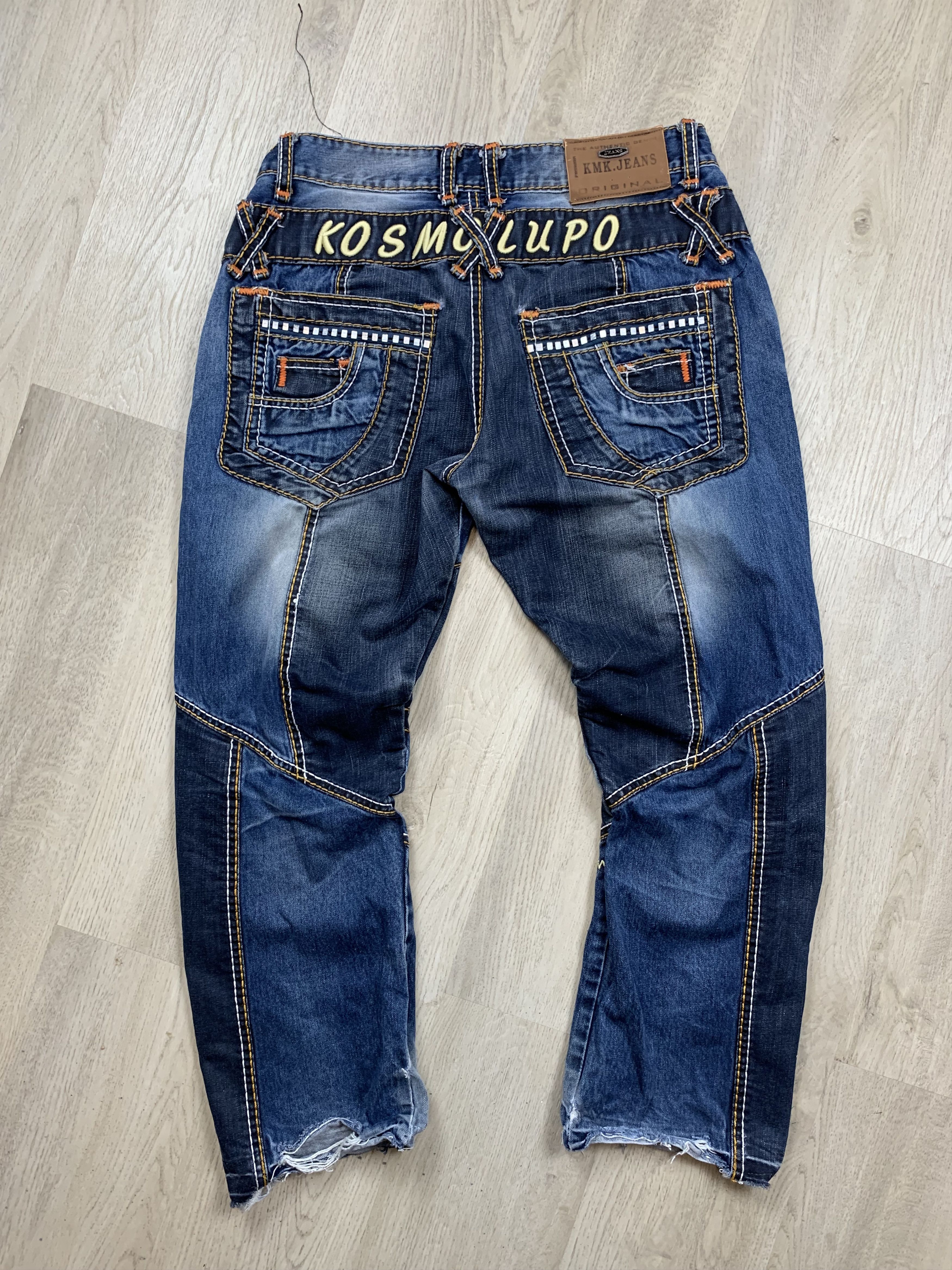 Japanese Brand K&M Kosmo Lupo Patchwork Denim Pants Jeans Size US 36 / EU 52 - 7 Thumbnail