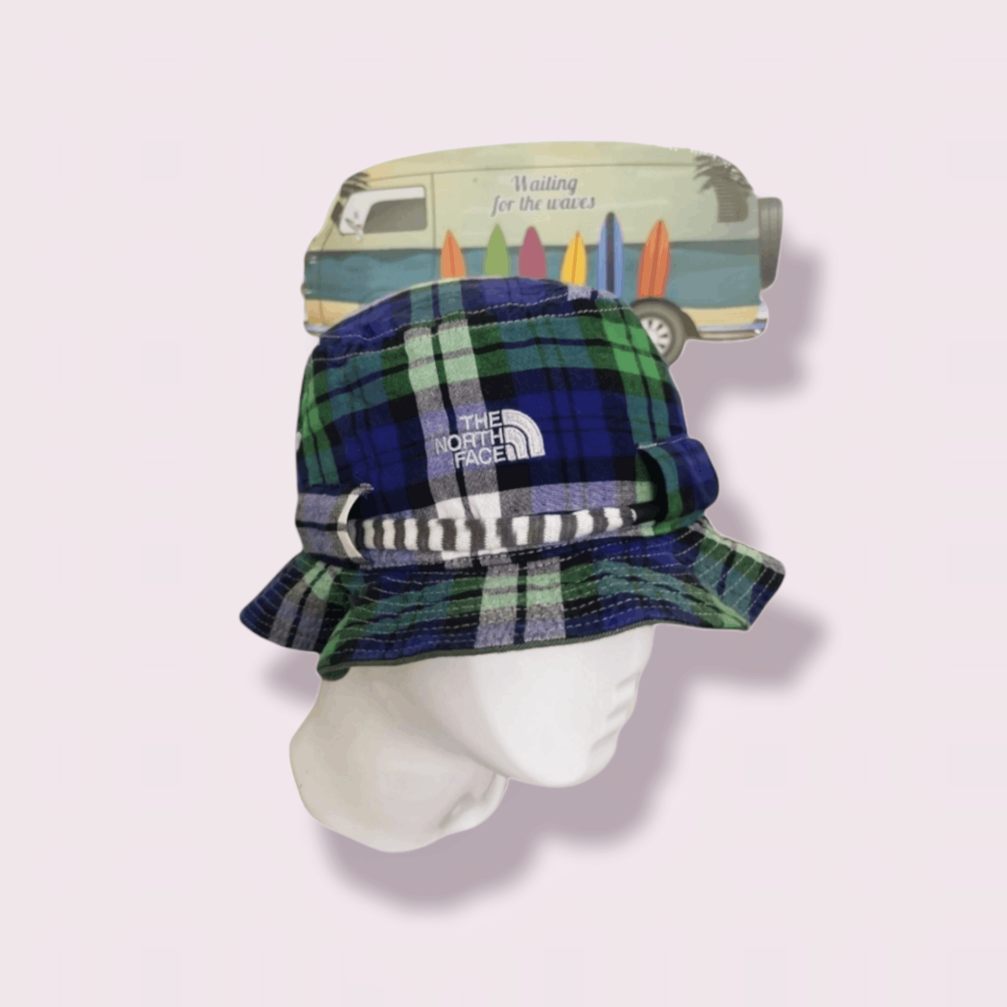 image of Chums X The North Face - Plaid Outdoor Bucket Hat in Green Plaid, Men's