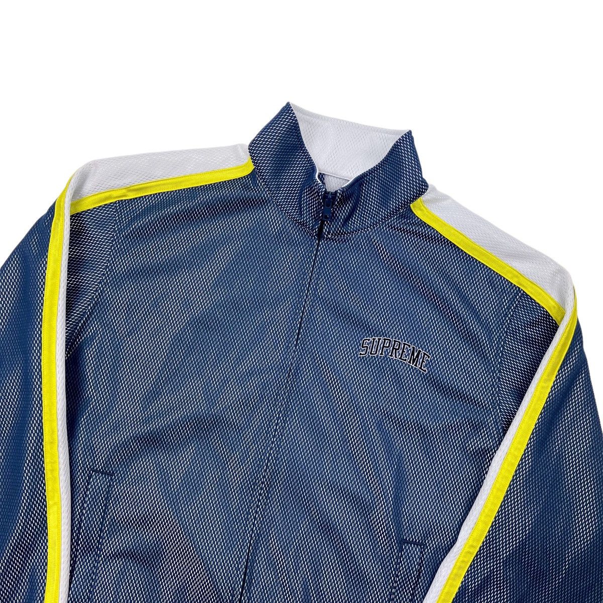 image of Supreme Bonded Mesh Track Jacket in Blue, Men's (Size Medium)