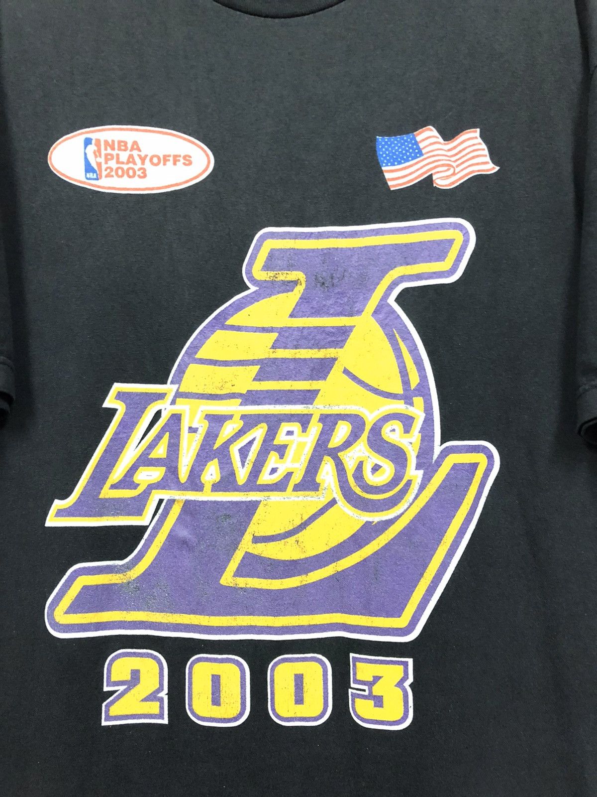 NBA Vintage 2003 NBA Playoffs Team Usa Lakers T shirt Size US XL / EU 56 / 4 - 3 Thumbnail