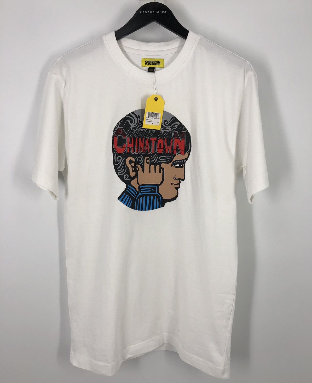 Market Chinatown Market Thinking White T-Shirt Medium Size US M / EU 48-50 / 2 - 7 Thumbnail