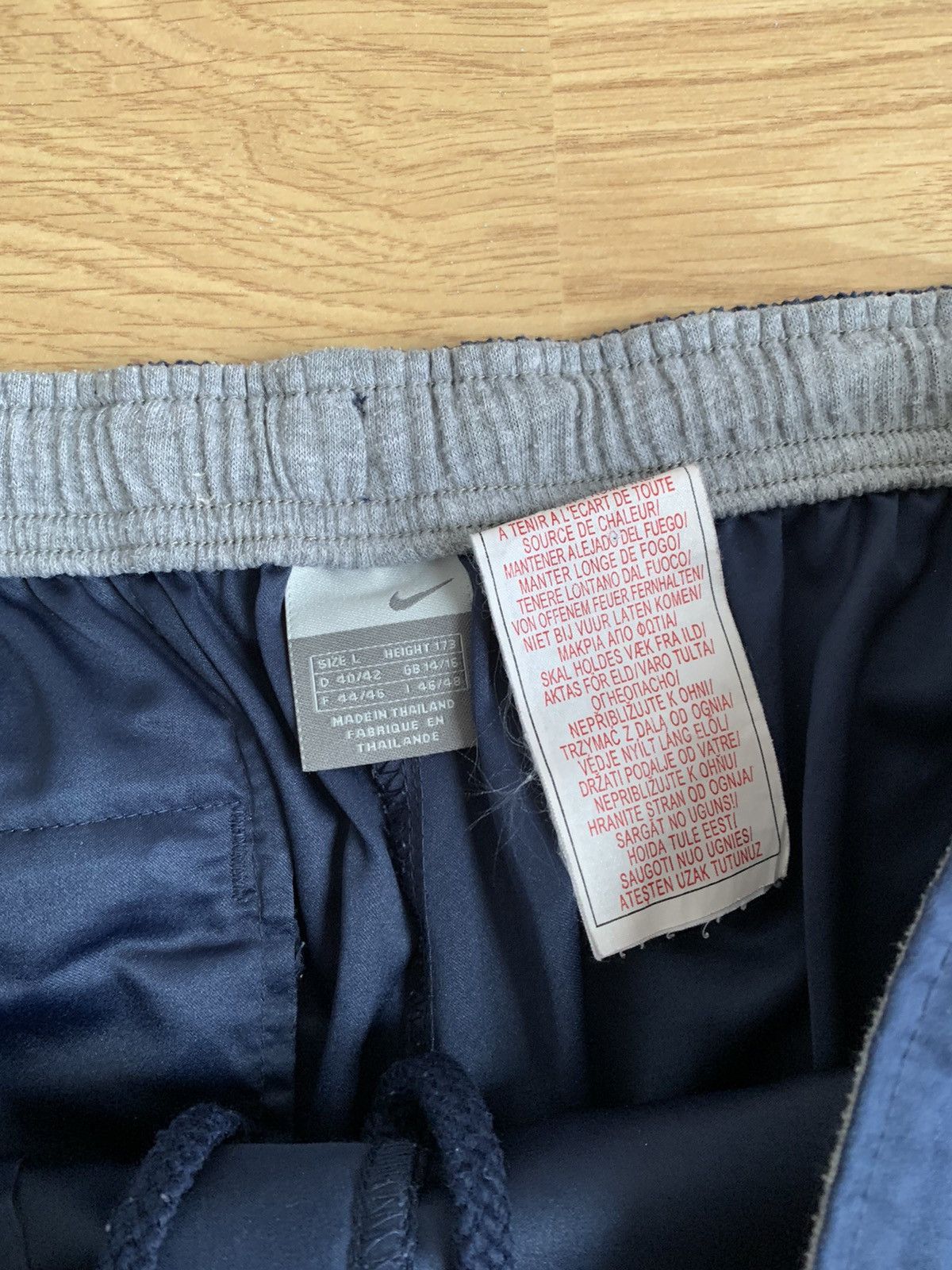 Nike × Vintage Vintage y2k Nike Navy Track Pants Swoosh Size US 32 / EU 48 - 7 Thumbnail