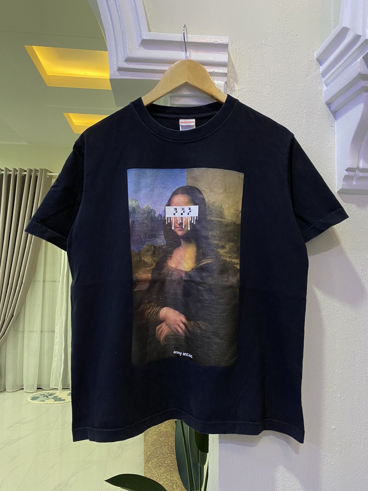 Vintage Army ant.inc Monalisa Photo T-Shirt