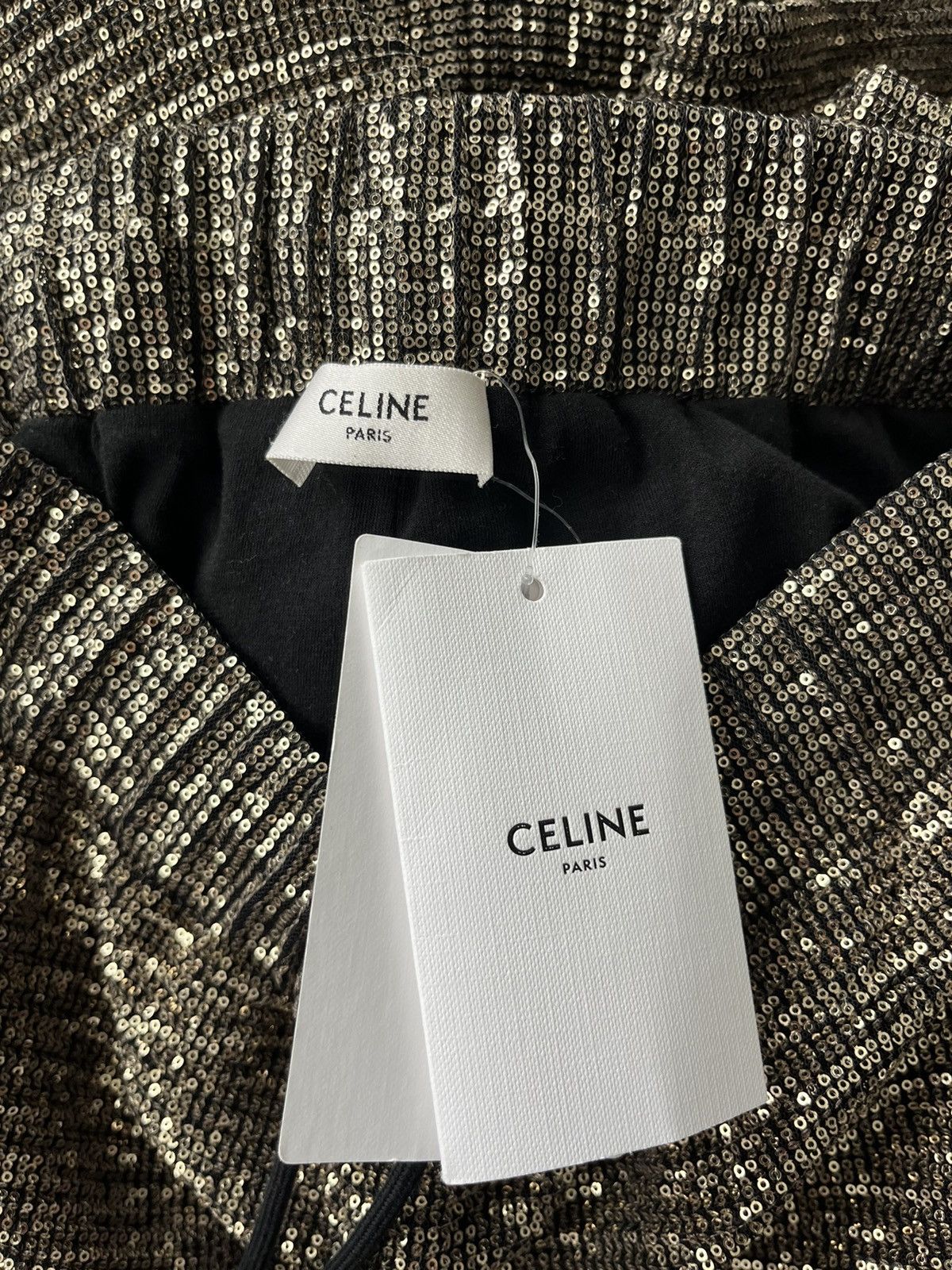 Celine × Hedi Slimane Brand New Celine Super Runway Glitter Shorts Size US 32 / EU 48 - 6 Thumbnail