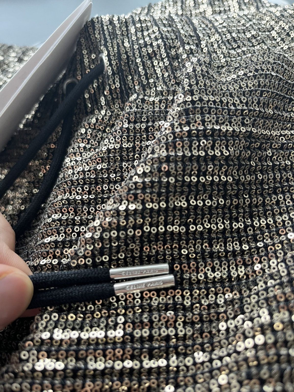 Celine × Hedi Slimane Brand New Celine Super Runway Glitter Shorts Size US 32 / EU 48 - 15 Thumbnail