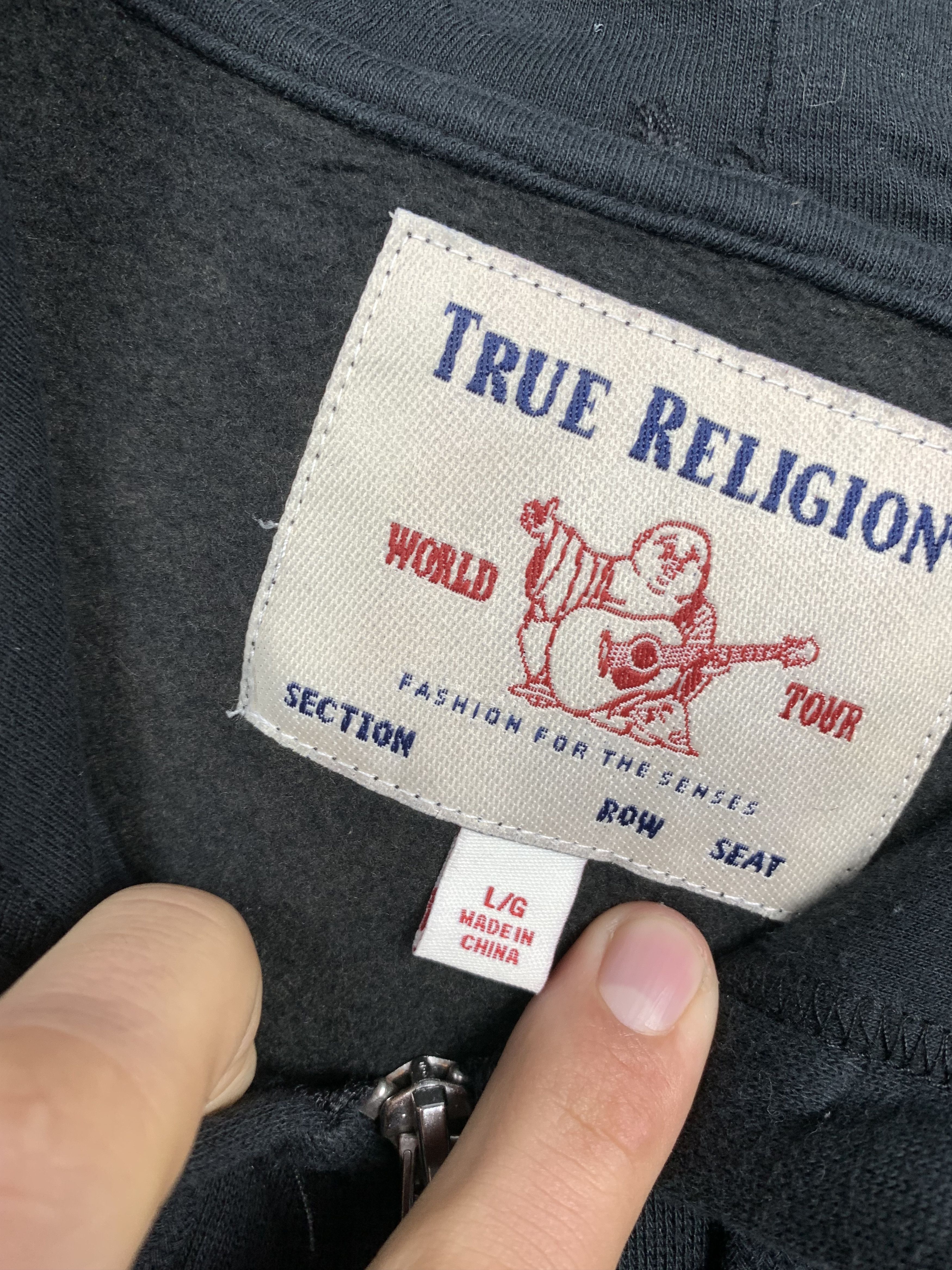 True Religion × Vintage True Religion Womens Zip Hoodie Size L / US 10 / IT 46 - 3 Thumbnail