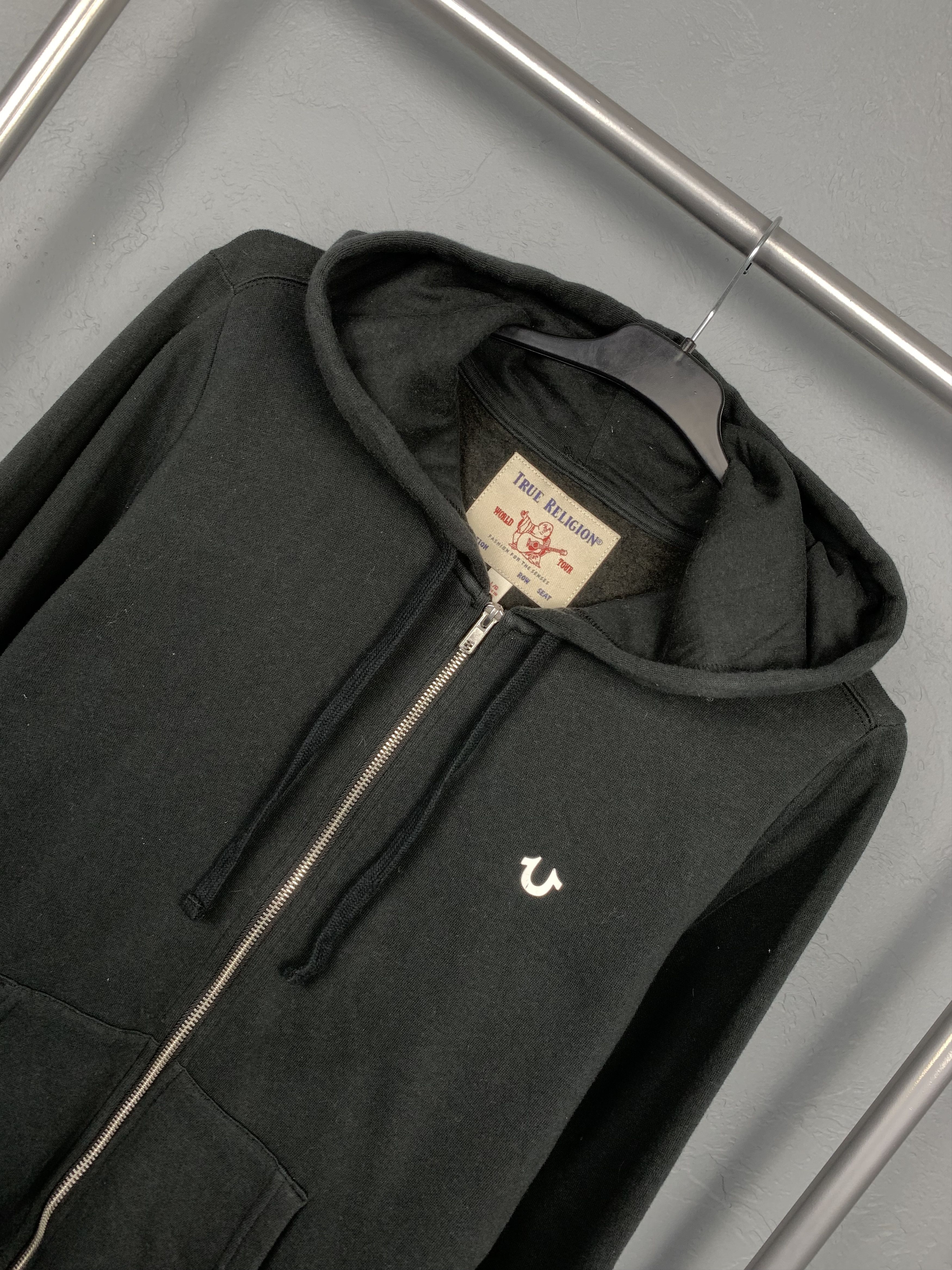 True Religion × Vintage True Religion Womens Zip Hoodie Size L / US 10 / IT 46 - 2 Thumbnail
