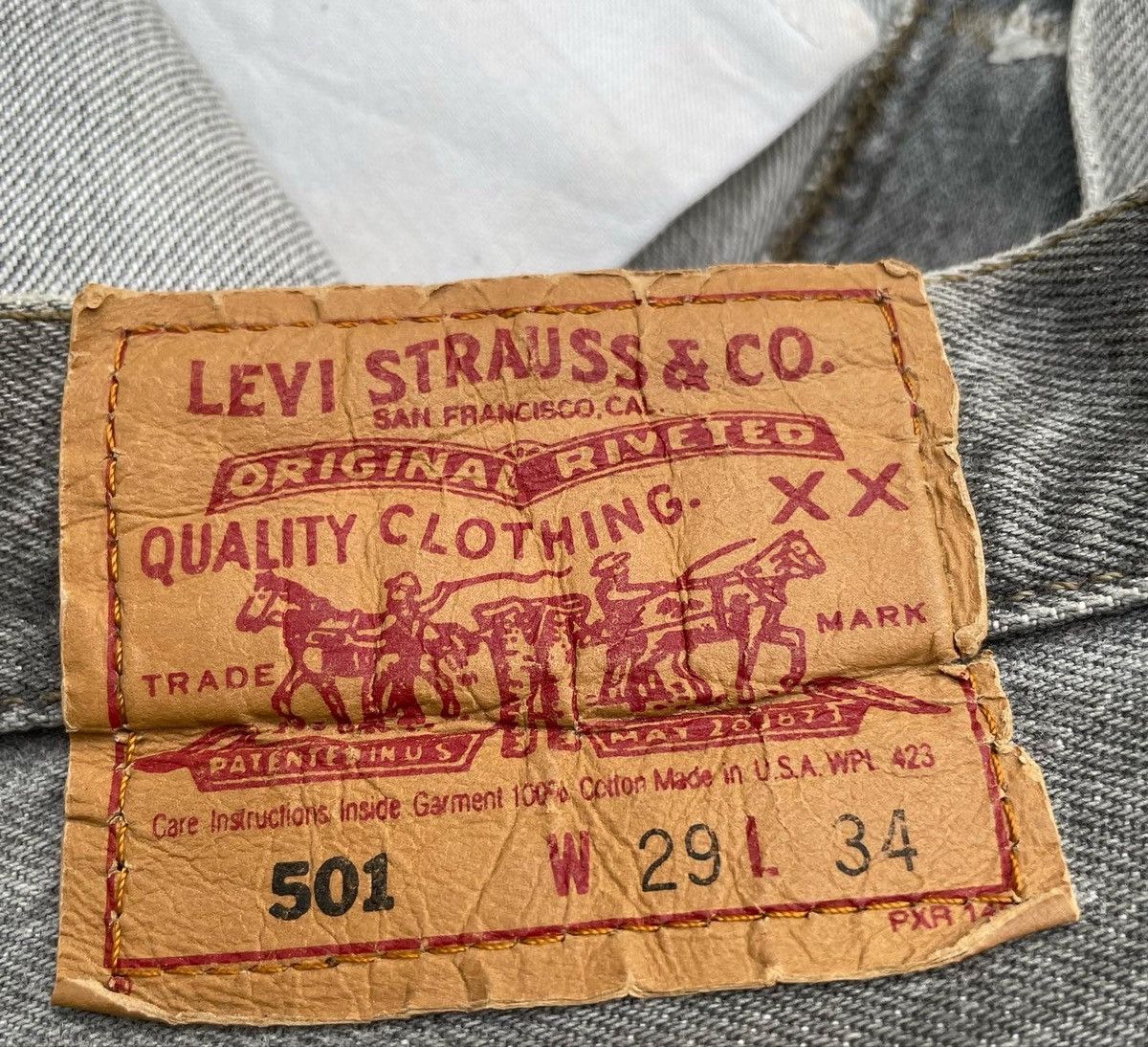 Levi's Vintage Levis 501 e 90’s Usa Faded Wash Black Size US 29 - 7 Thumbnail