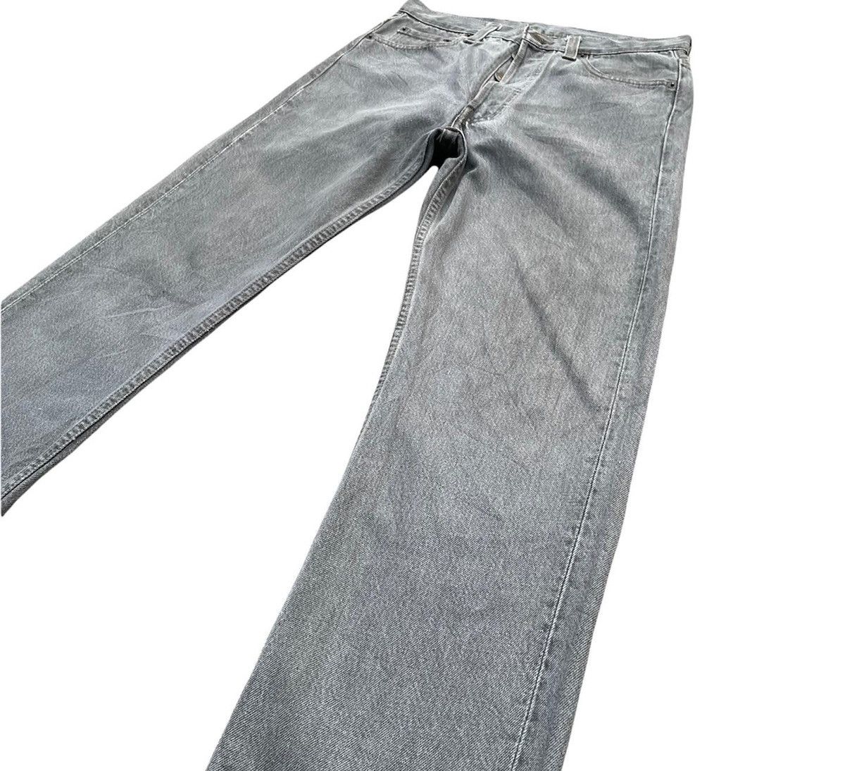 Levi's Vintage Levis 501 e 90’s Usa Faded Wash Black Size US 29 - 2 Thumbnail