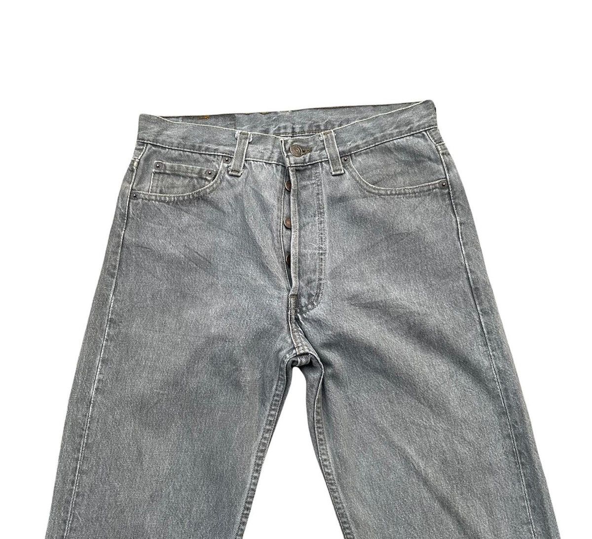 Levi's Vintage Levis 501 e 90’s Usa Faded Wash Black Size US 29 - 3 Thumbnail