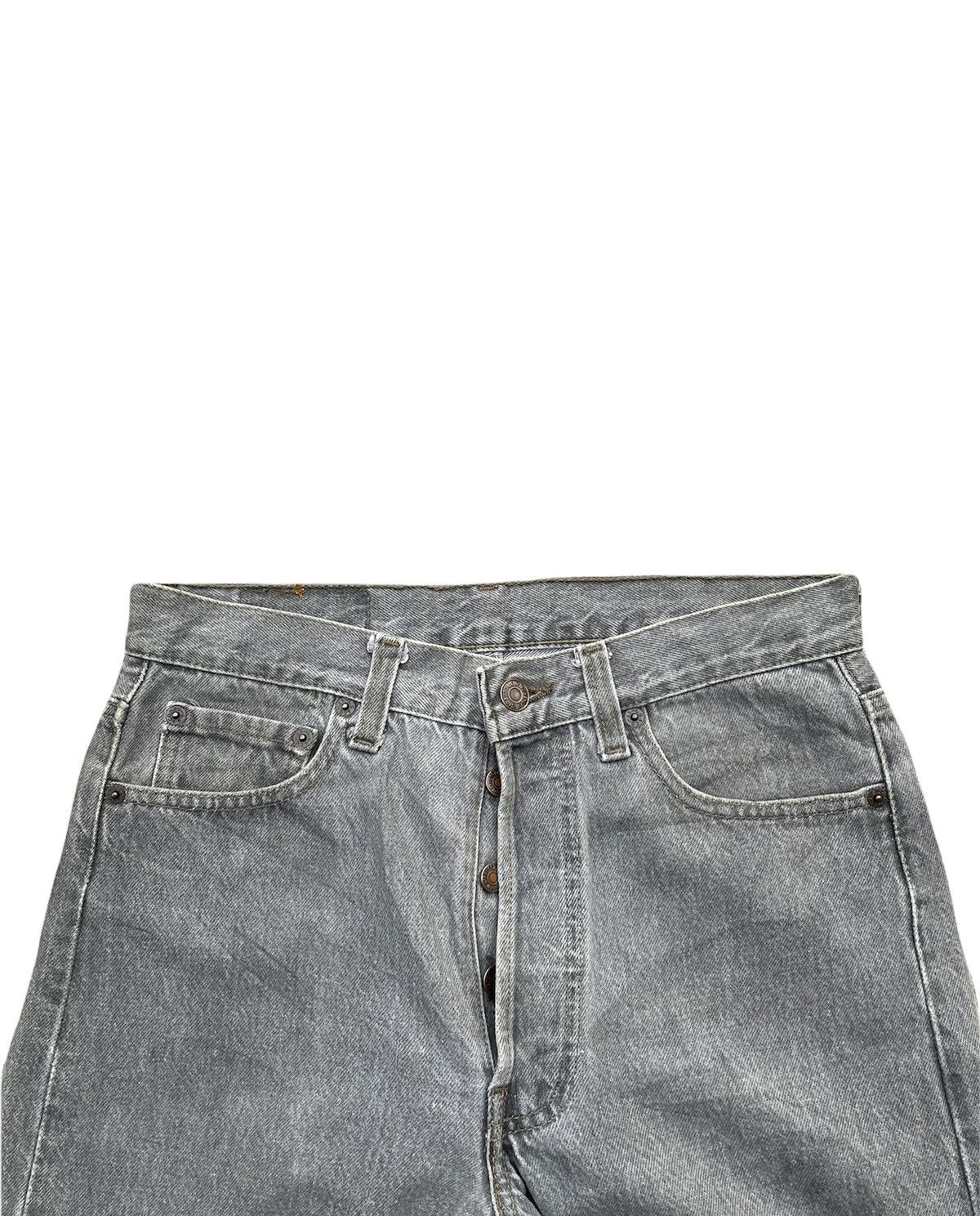 Levi's Vintage Levis 501 e 90’s Usa Faded Wash Black Size US 29 - 11 Thumbnail