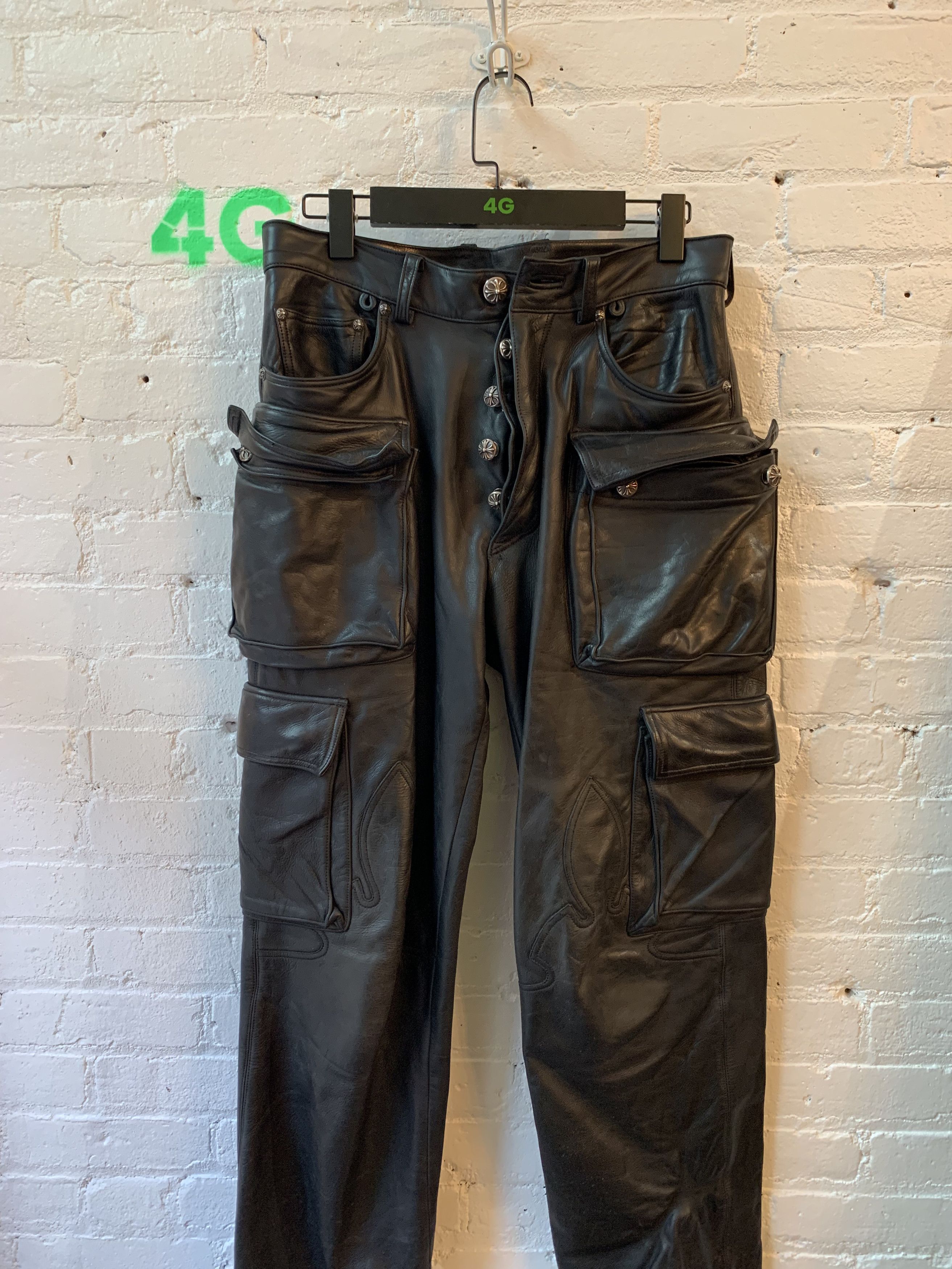 Chrome Hearts CHROME HEARTS 9PKT FATIGUE CARGO LEATHER JEANS Size US 32 / EU 48 - 5 Thumbnail