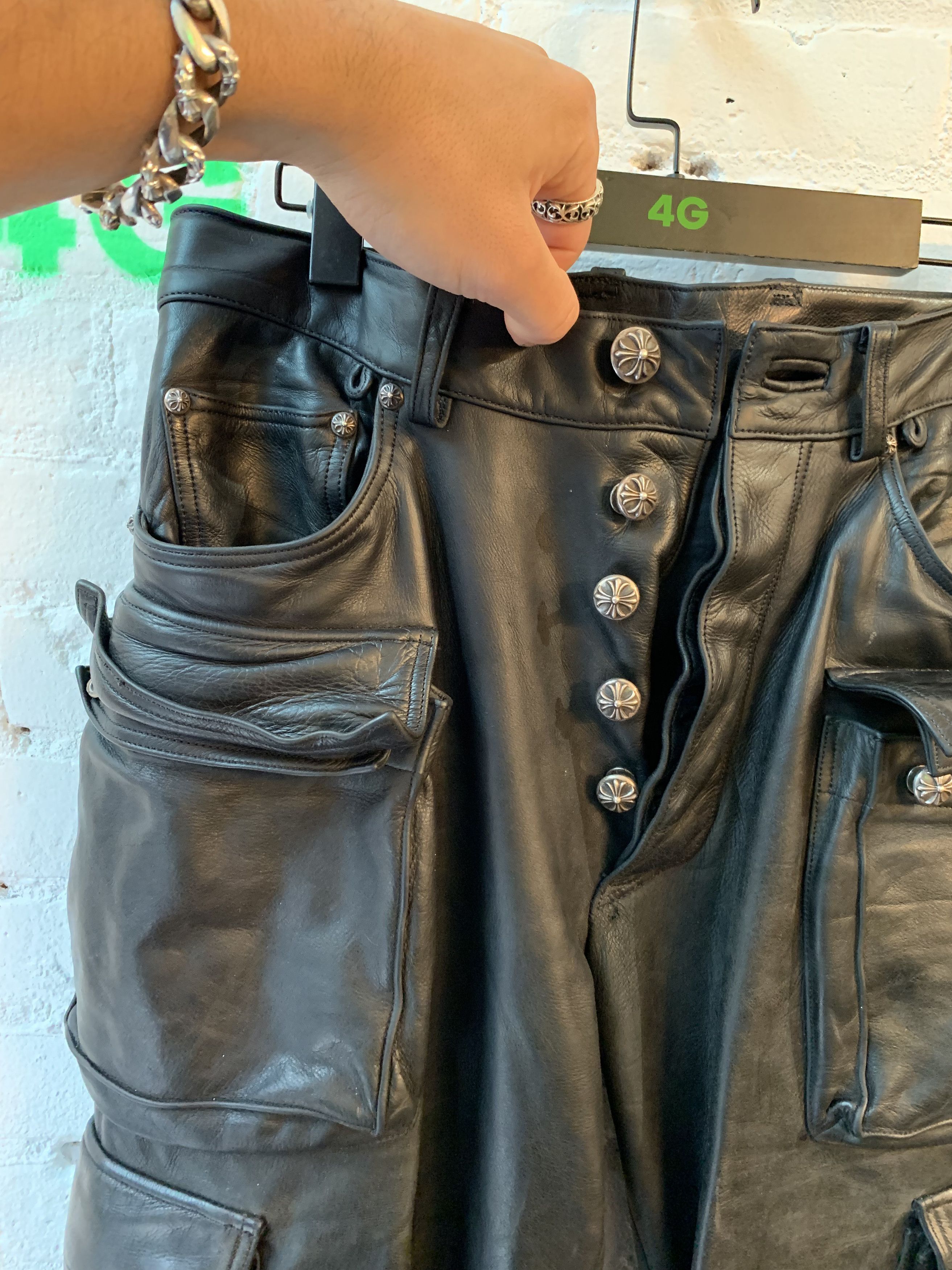 Chrome Hearts CHROME HEARTS 9PKT FATIGUE CARGO LEATHER JEANS Size US 32 / EU 48 - 3 Thumbnail