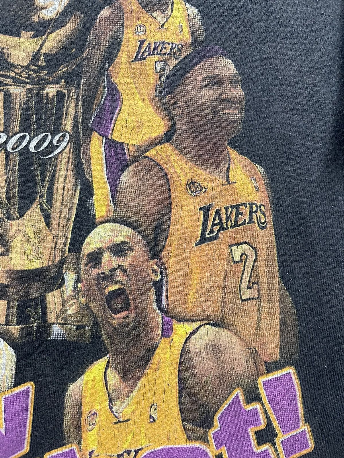 NBA Vintage Y2k Lakers World Champion Now What! Kobe Bryan Tee Size US XXL / EU 58 / 5 - 5 Thumbnail