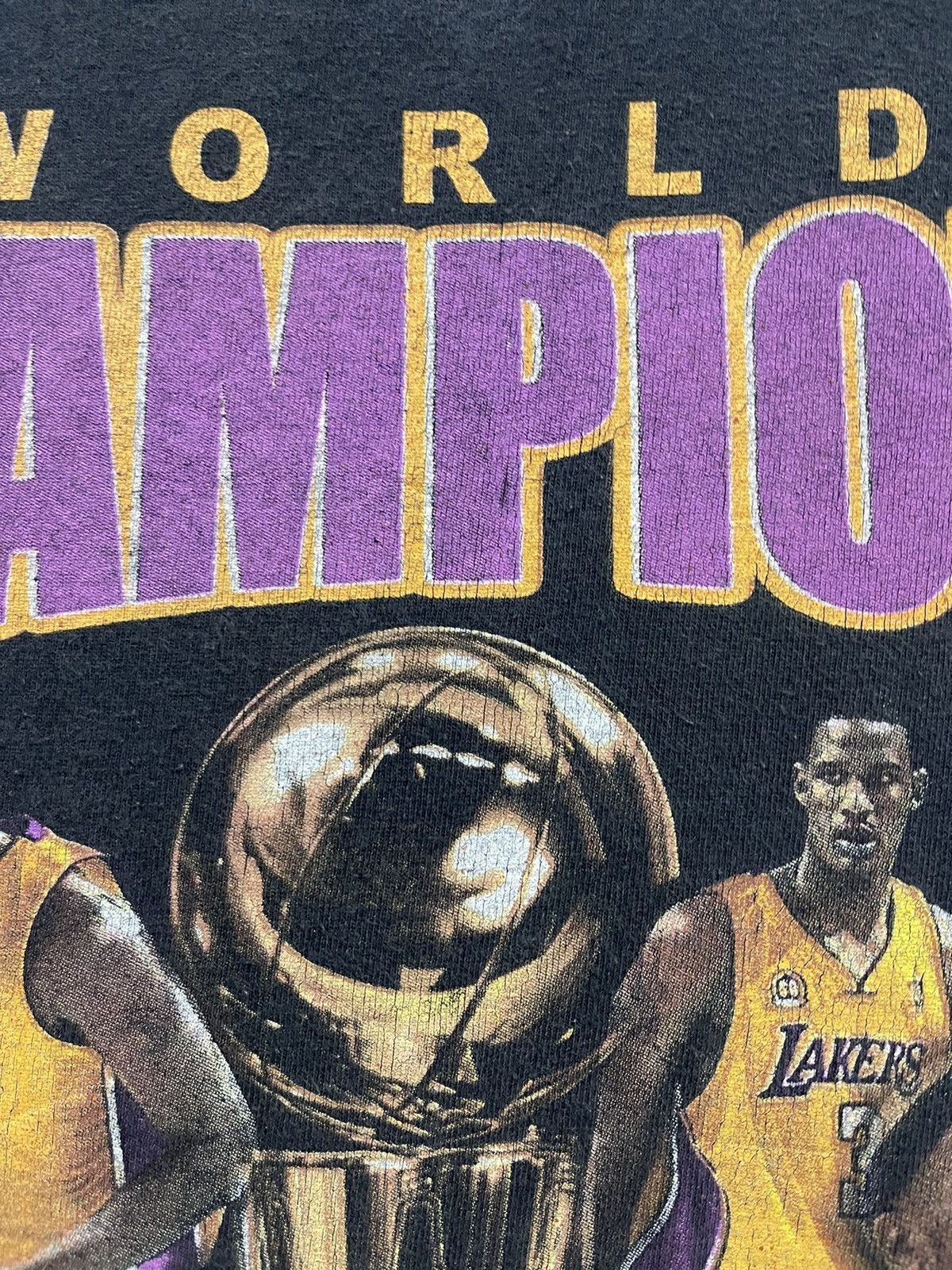 NBA Vintage Y2k Lakers World Champion Now What! Kobe Bryan Tee Size US XXL / EU 58 / 5 - 7 Thumbnail