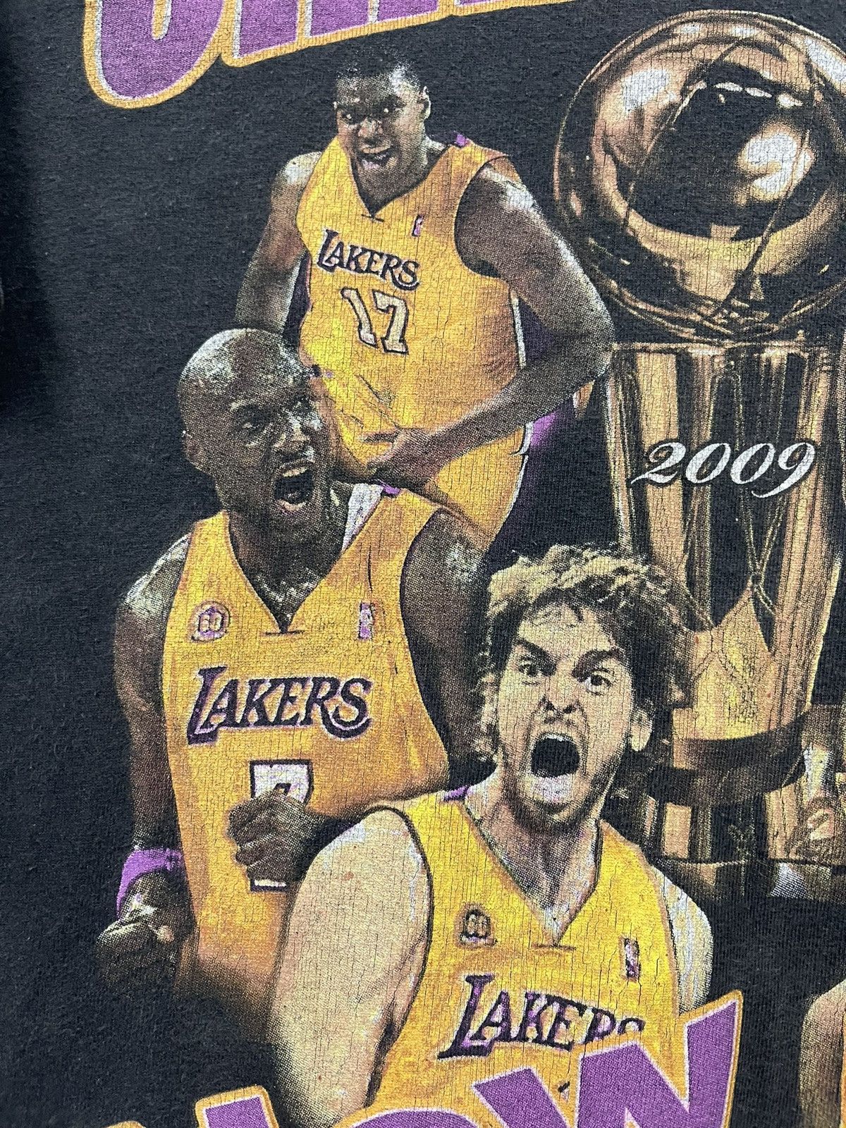 NBA Vintage Y2k Lakers World Champion Now What! Kobe Bryan Tee Size US XXL / EU 58 / 5 - 6 Thumbnail