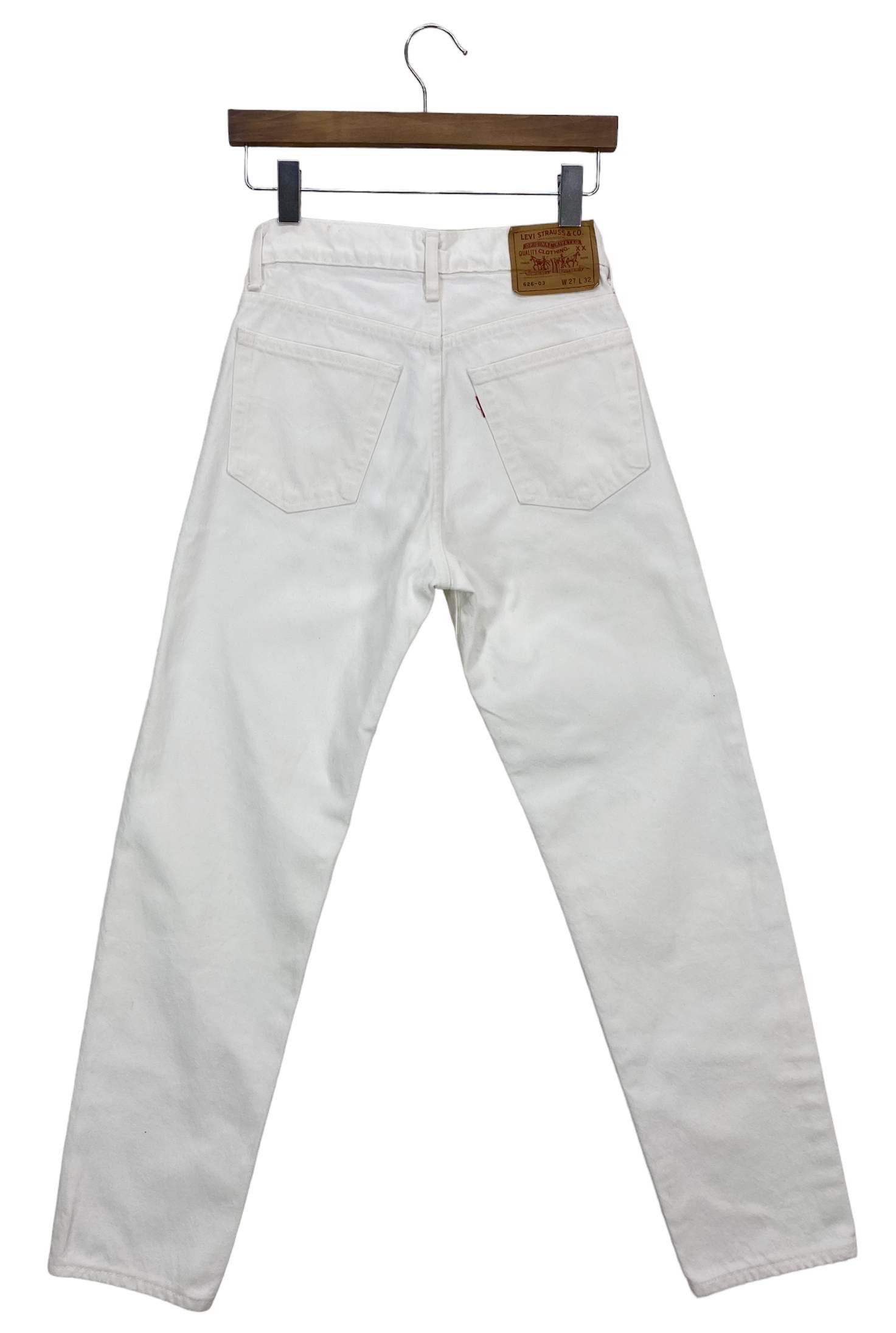 image of Distressed Denim x Levis 626 Jeans Vintage Levis High Waisted Jeans in White, Women's