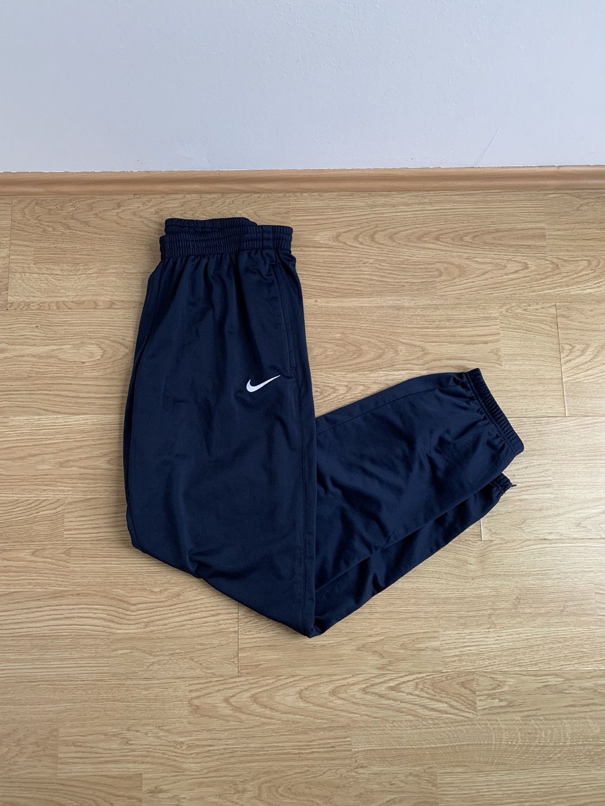 Nike × Vintage Vintage Nike Navy Track Pants Swoosh Size US 34 / EU 50 - 5 Thumbnail