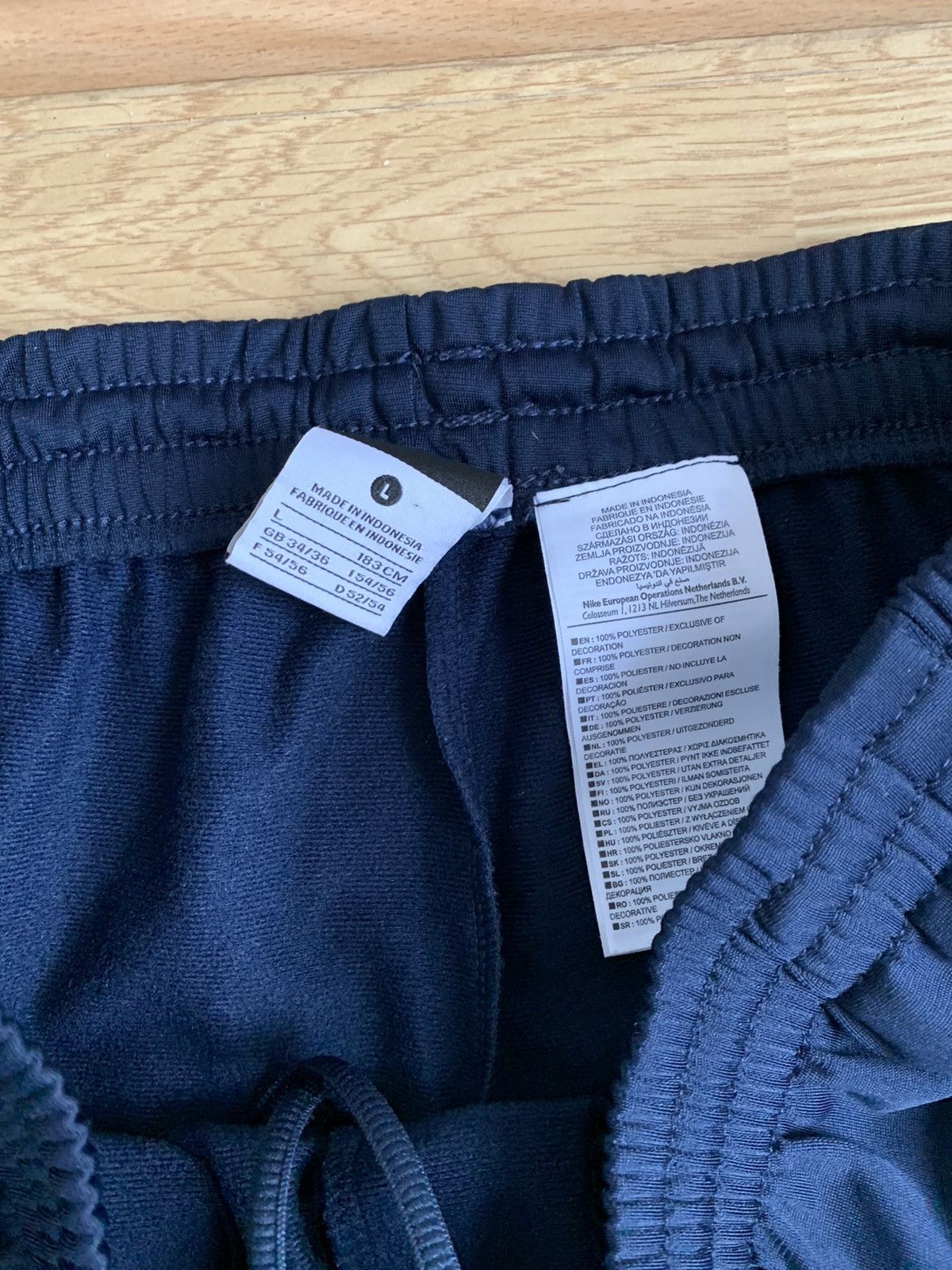 Nike × Vintage Vintage Nike Navy Track Pants Swoosh Size US 34 / EU 50 - 4 Thumbnail