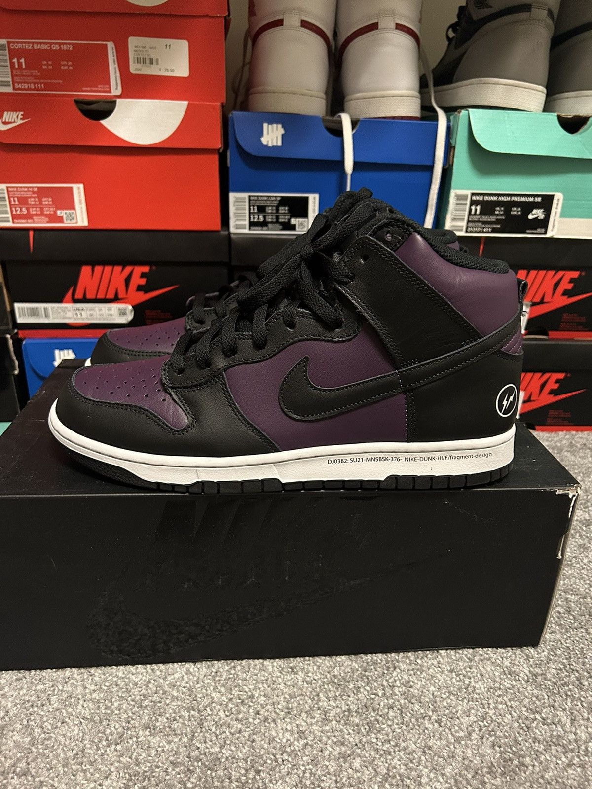 Fragment Design × Nike Fragment Nike Dunk Hi Size US 11 / EU 44 - 3 Thumbnail