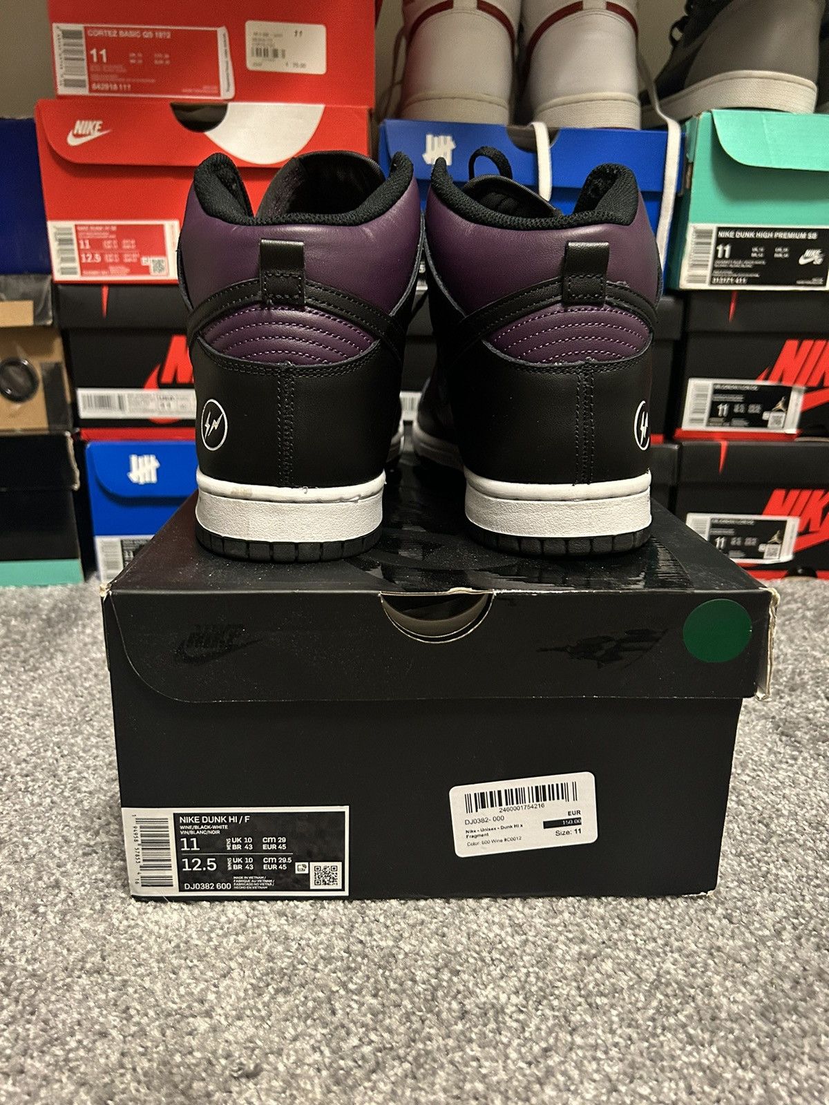 Fragment Design × Nike Fragment Nike Dunk Hi Size US 11 / EU 44 - 4 Thumbnail