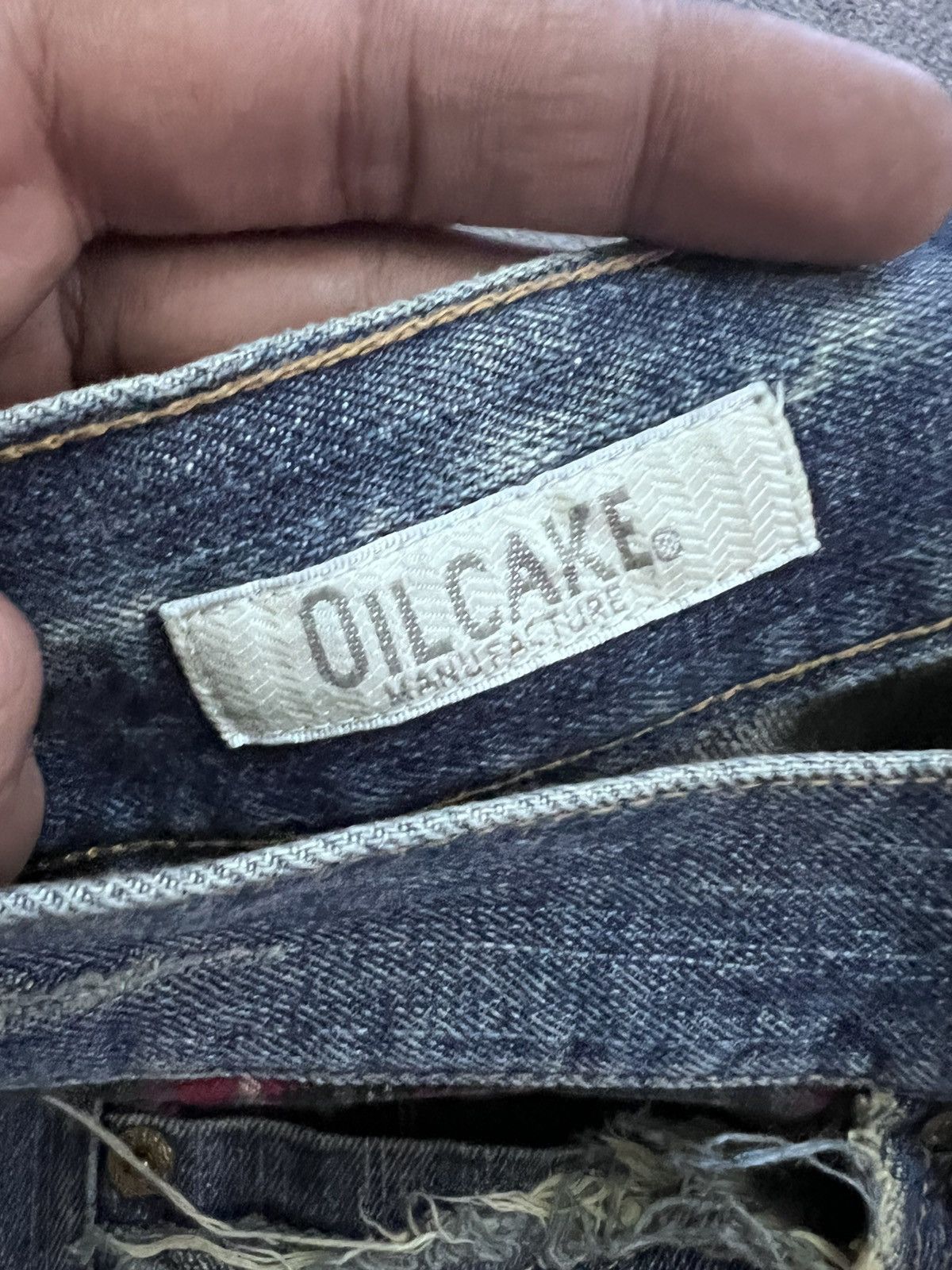 Japanese Brand × Vintage FLARED🔥THRASHED RIPPED DENIM PANTS Size US 31 - 10 Thumbnail