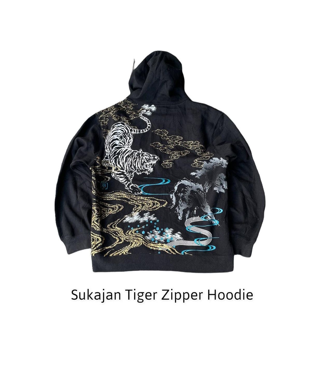 Japanese Brand Sukajan Tiger Zipper Hoodie Size US M / EU 48-50 / 2 - 1 Thumbnail