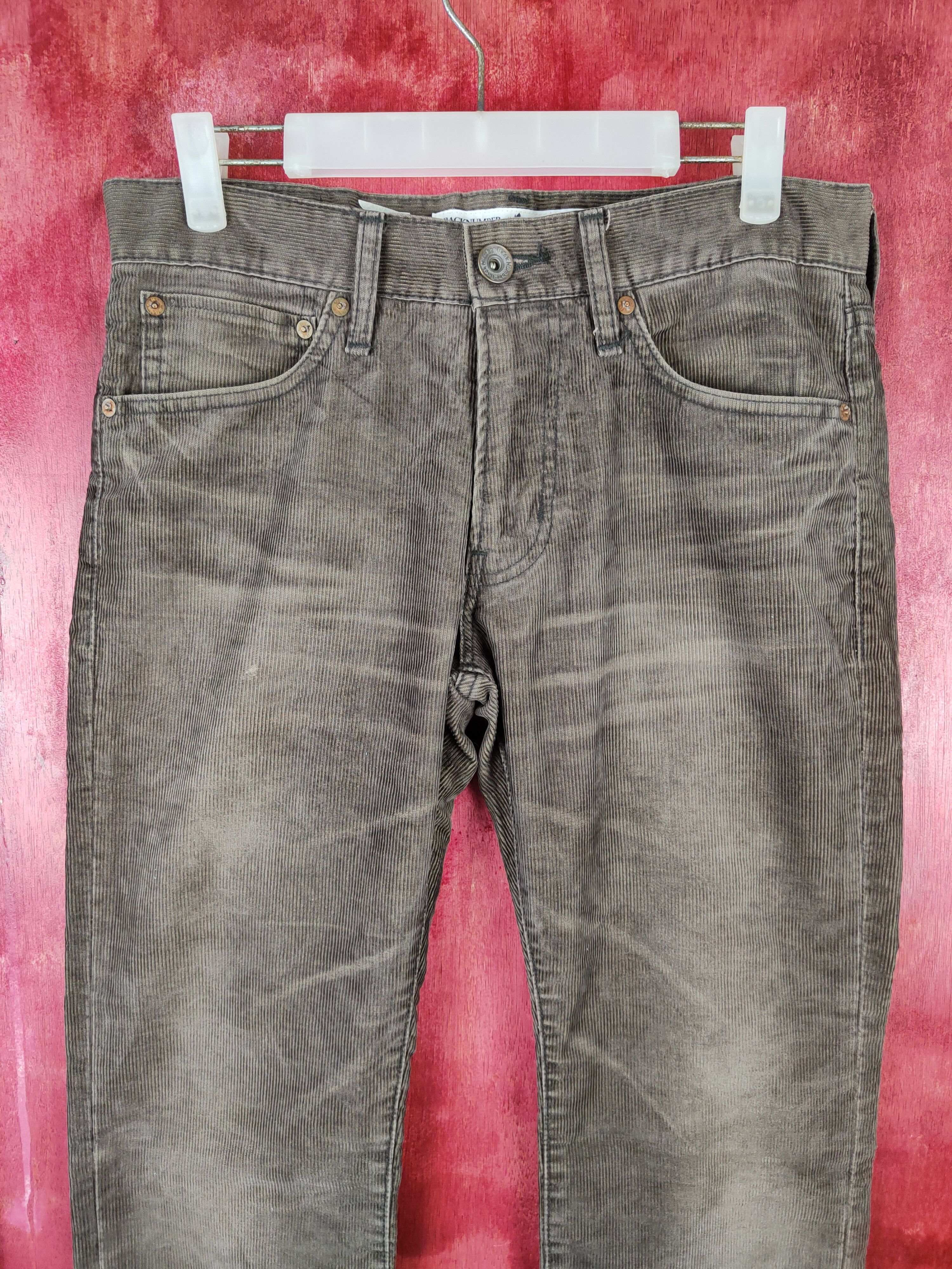 Japanese Brand Back Number Dark Brown Corduroy Cargo Pants #S579 Size US 30 / EU 46 - 2 Thumbnail