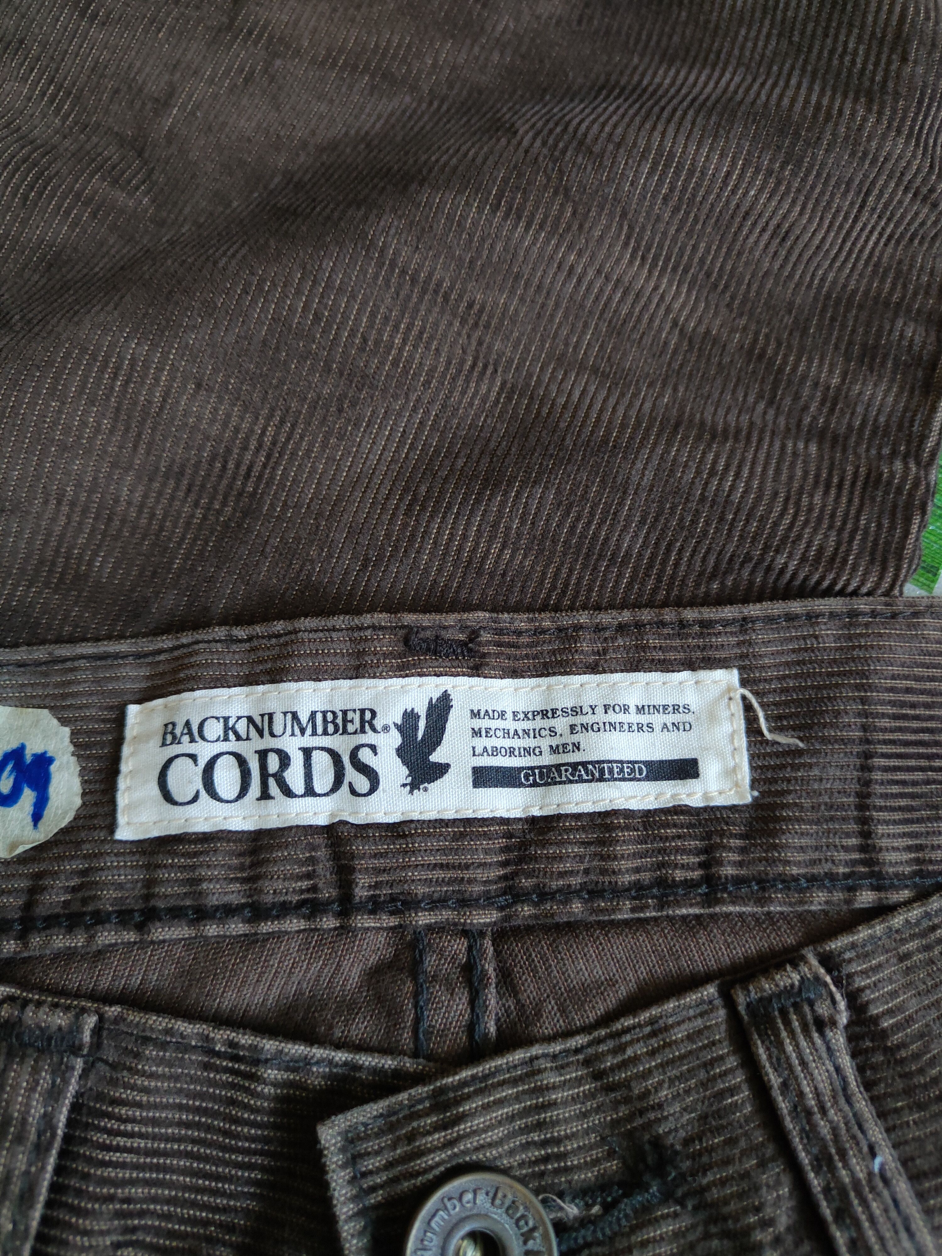 Japanese Brand Back Number Dark Brown Corduroy Cargo Pants #S579 Size US 30 / EU 46 - 15 Thumbnail