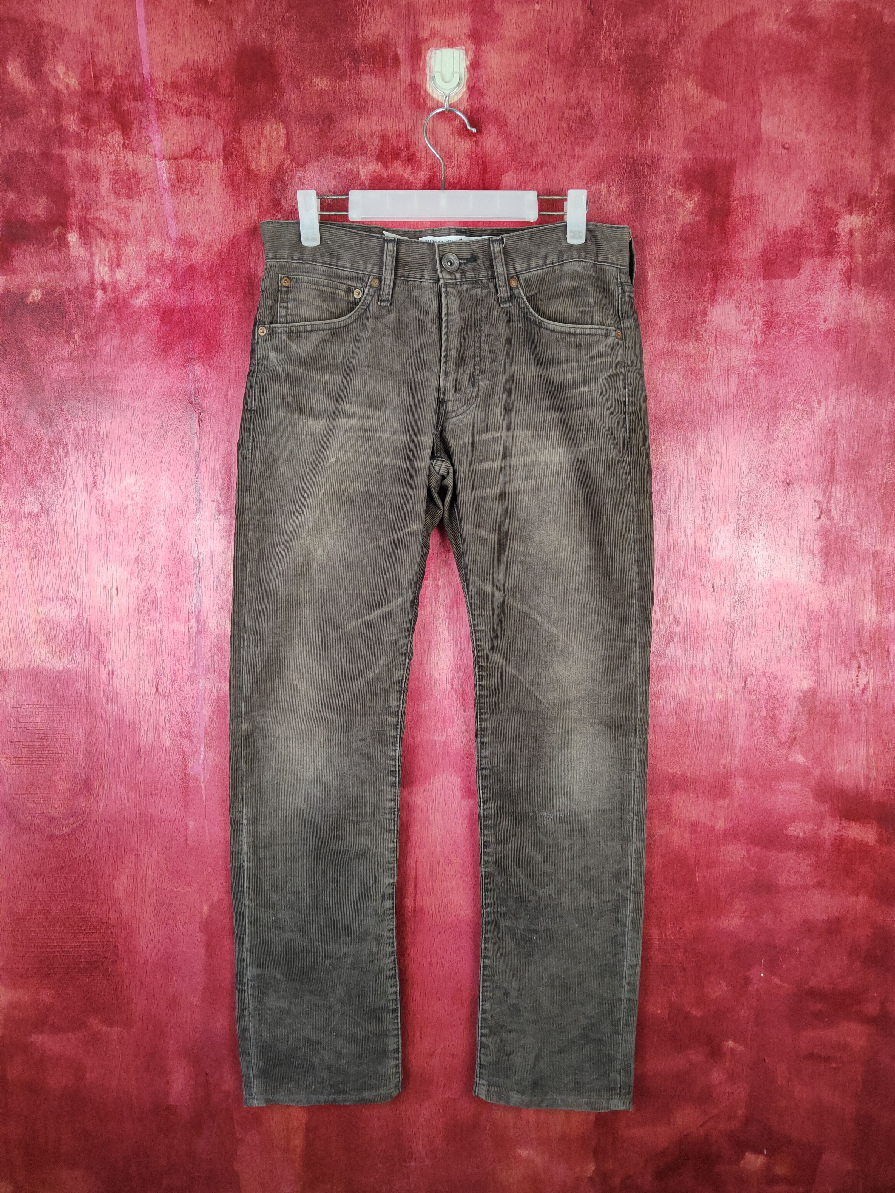 image of Corduroi Club Back Number Dark Brown Corduroy Cargo Pants S579, Men's (Size 30)