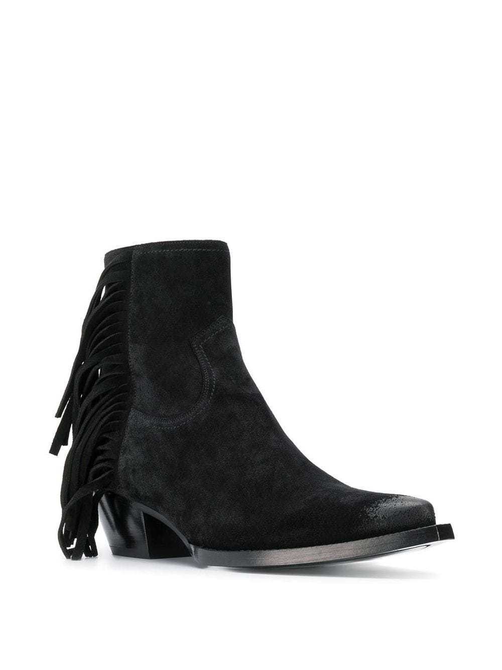 image of Saint Laurent Paris Lukas 40 Otterproof Zip Fri Bo In Nero Shoes, Men's (Size 7)