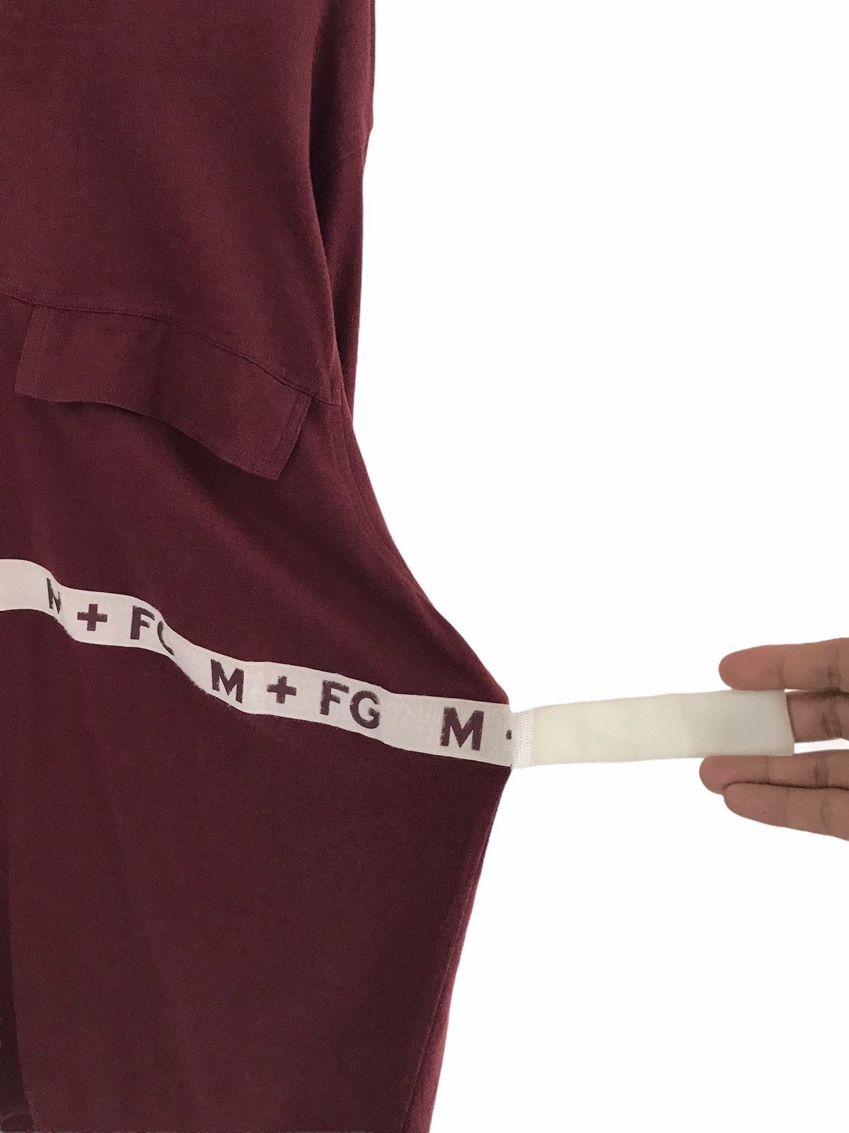 Marithe + Francois Girbaud Marithe + Francois Girbaud Maroon / White Straps Logo Shirt Size US XXL / EU 58 / 5 - 3 Thumbnail