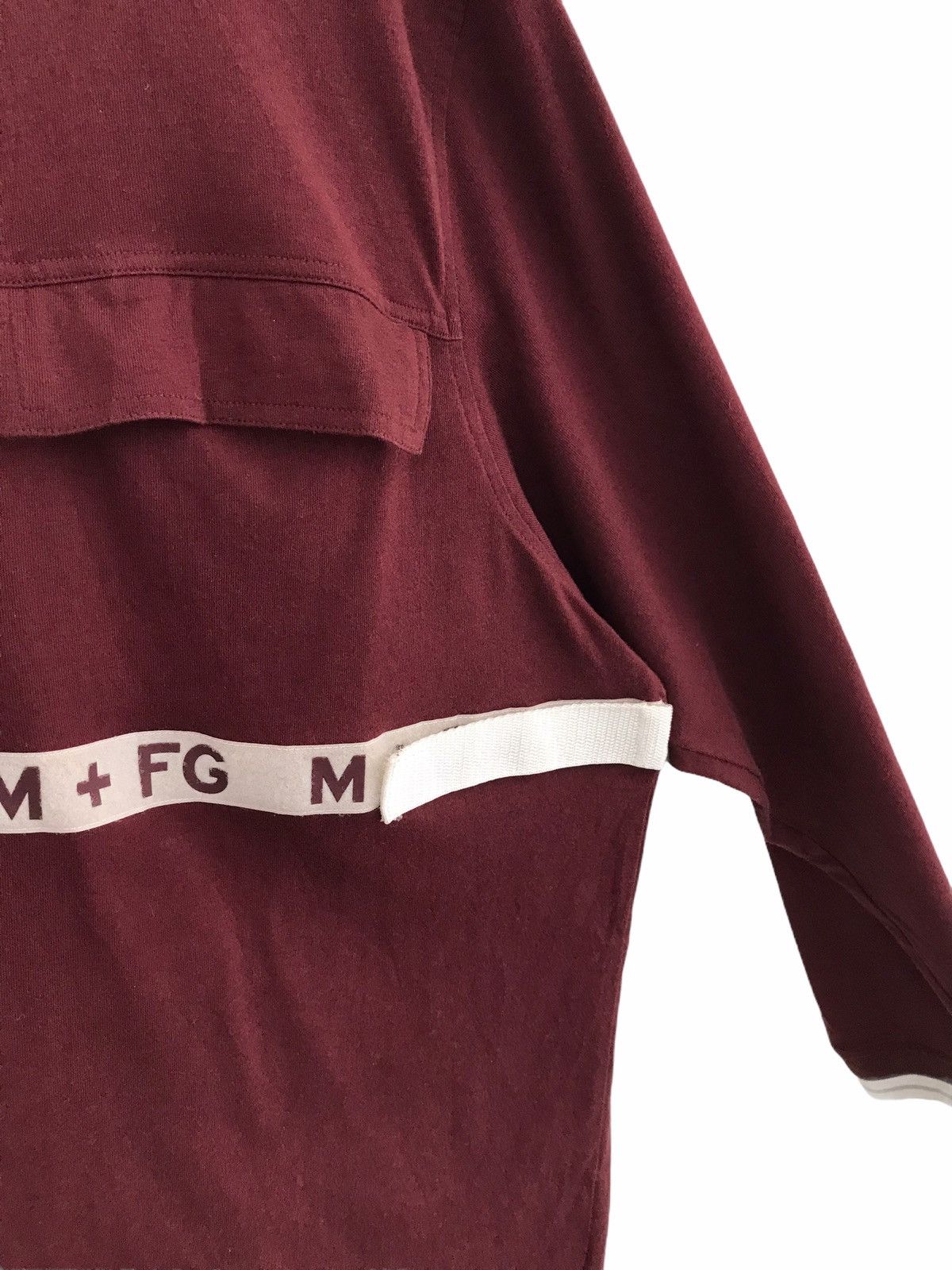 Marithe + Francois Girbaud Marithe + Francois Girbaud Maroon / White Straps Logo Shirt Size US XXL / EU 58 / 5 - 5 Thumbnail