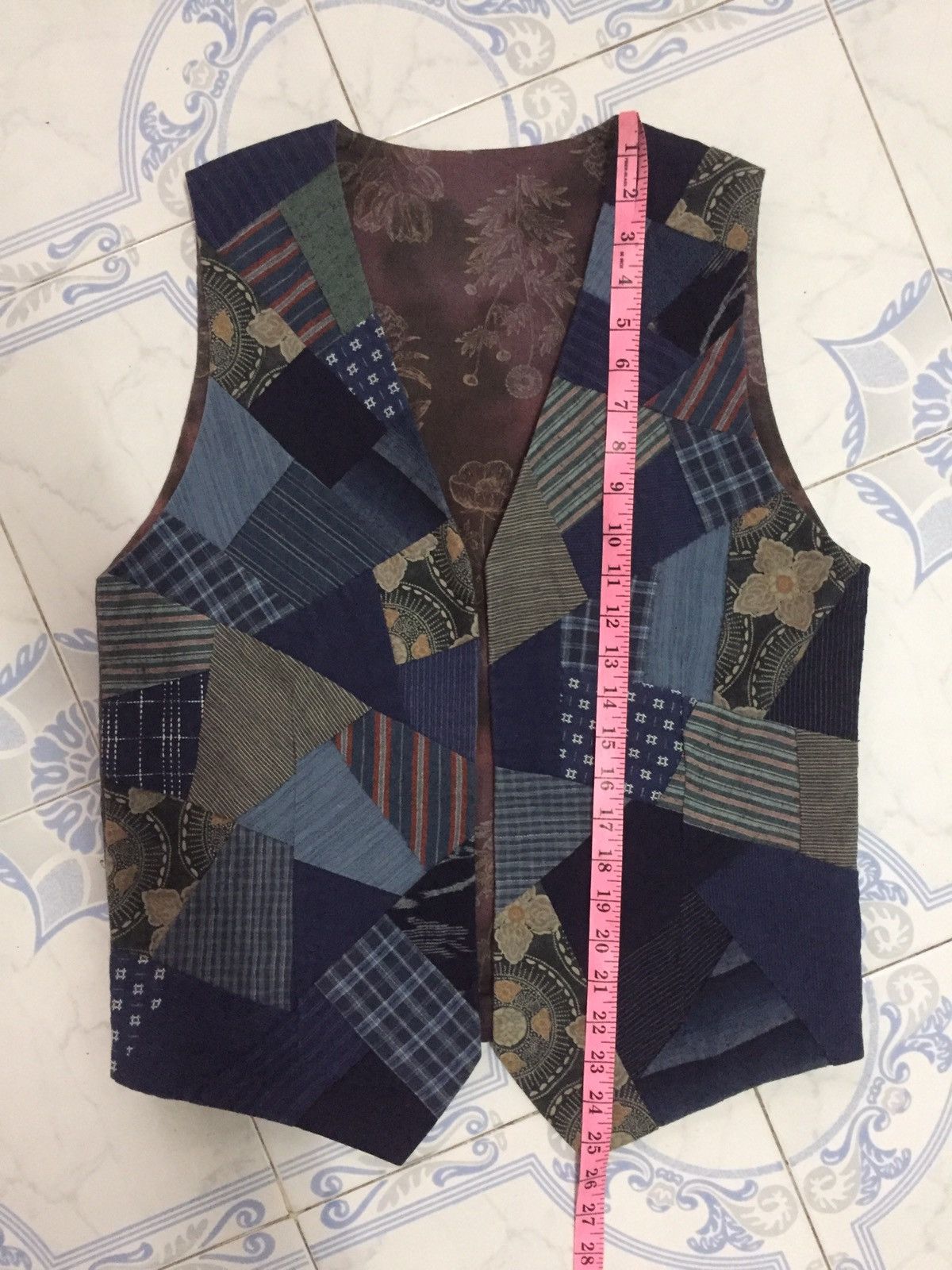 Japanese Brand Patchwork Design Vest Like Kapital Visvim Size US S / EU 44-46 / 1 - 10 Thumbnail