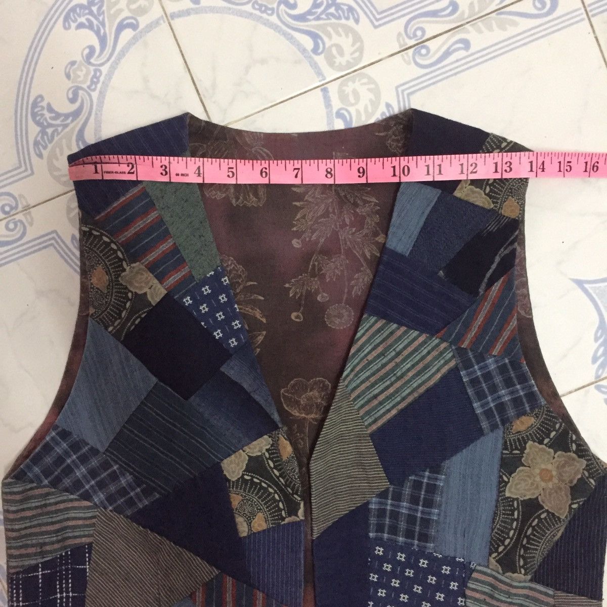 Japanese Brand Patchwork Design Vest Like Kapital Visvim Size US S / EU 44-46 / 1 - 11 Thumbnail