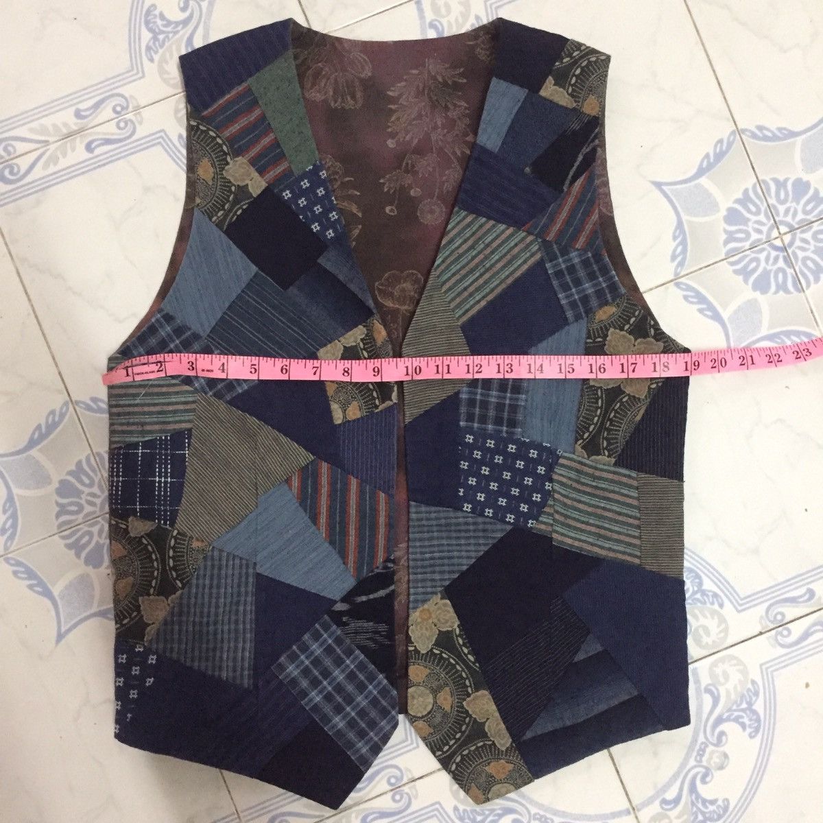 Japanese Brand Patchwork Design Vest Like Kapital Visvim Size US S / EU 44-46 / 1 - 9 Thumbnail