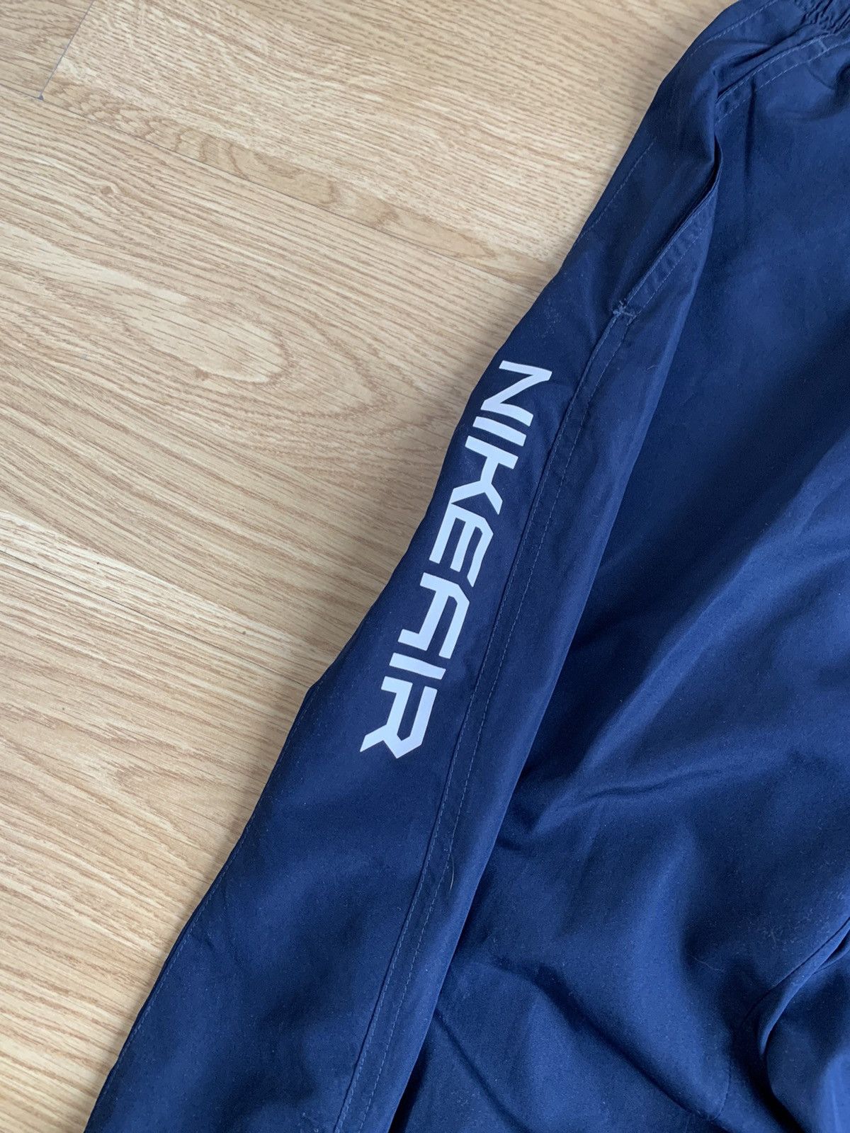 Nike × Vintage Vintage y2k Nike Navy Track Pants Swoosh Drill Air Size US 30 / EU 46 - 5 Thumbnail
