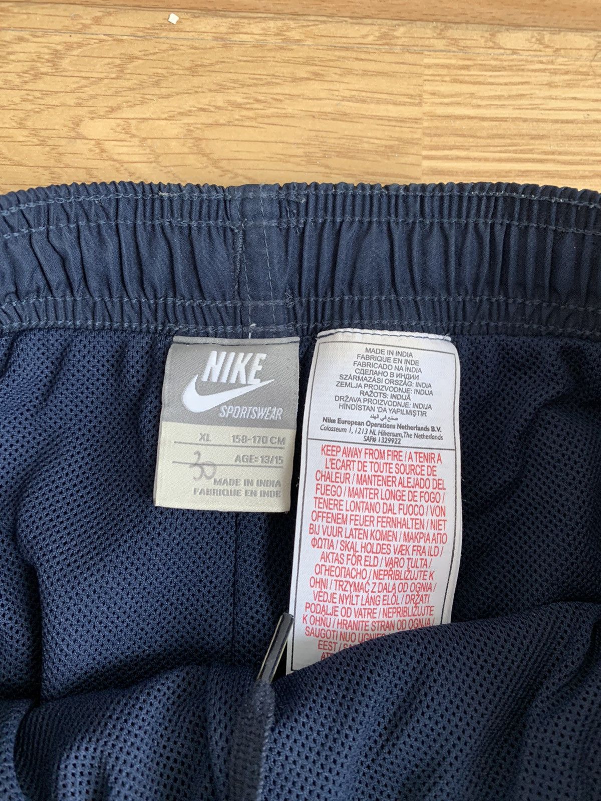 Nike × Vintage Vintage y2k Nike Navy Track Pants Swoosh Drill Air Size US 30 / EU 46 - 4 Thumbnail