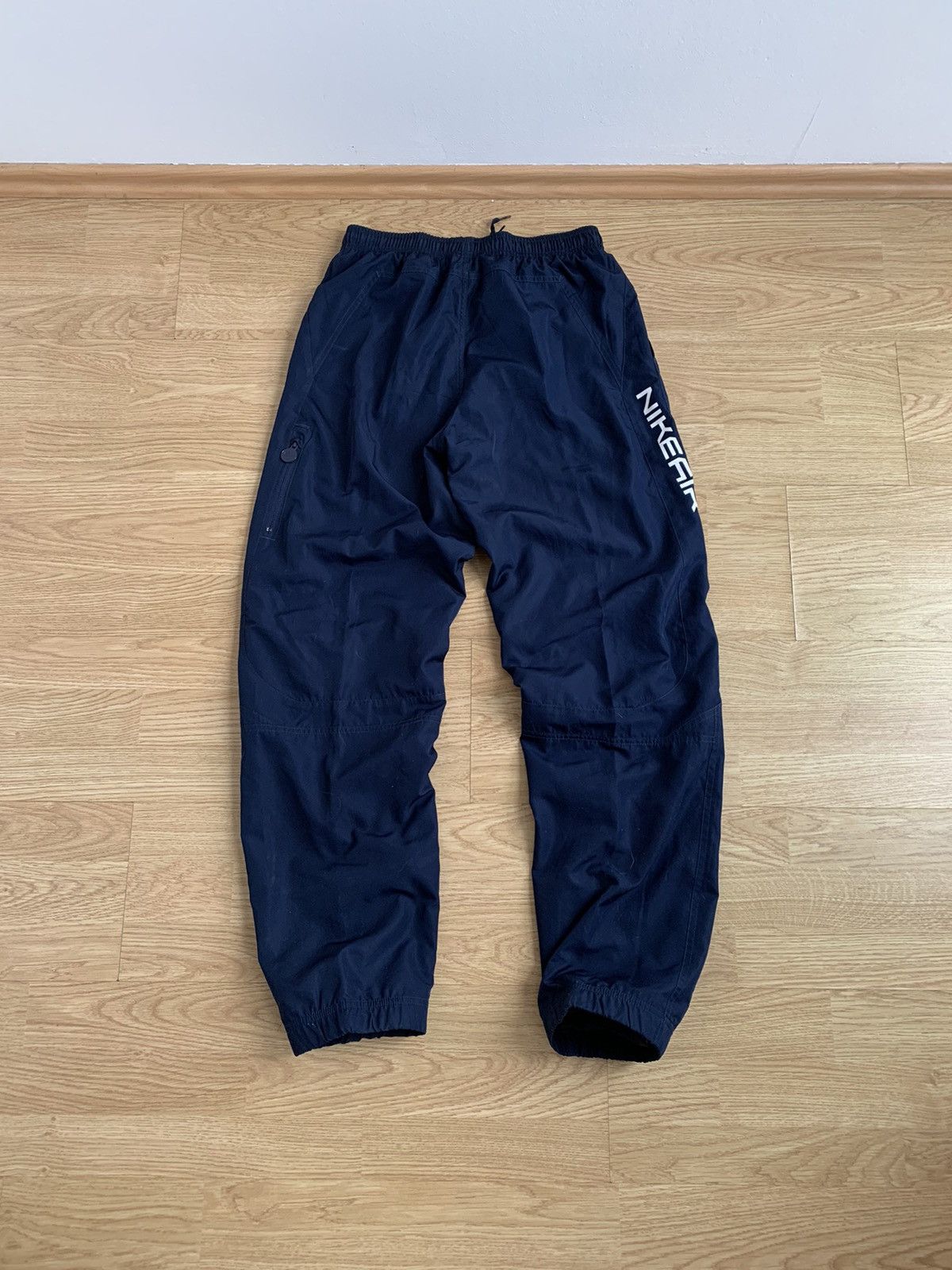 Nike × Vintage Vintage y2k Nike Navy Track Pants Swoosh Drill Air Size US 30 / EU 46 - 2 Thumbnail
