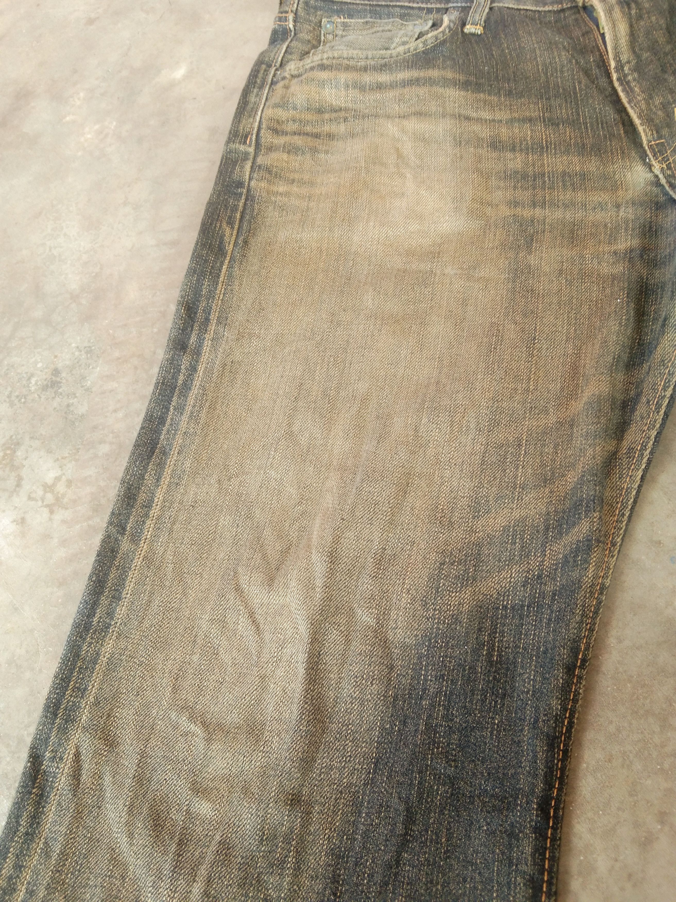 Japanese Brand Vintage Distressed Edwin Mud Wash Selvedge Redline Jeans Size US 33 - 8 Thumbnail