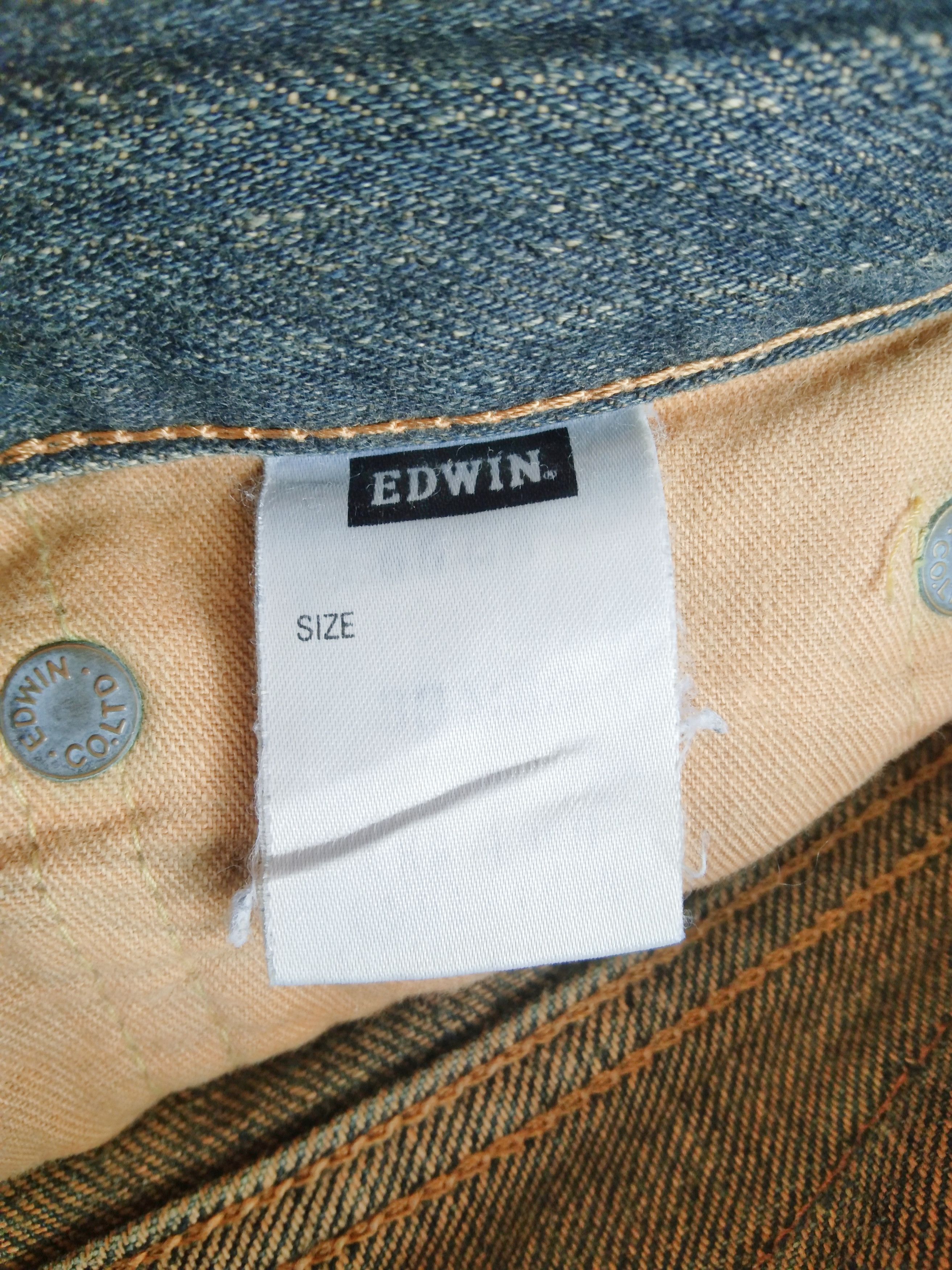 Japanese Brand Vintage Distressed Edwin Mud Wash Selvedge Redline Jeans Size US 33 - 10 Thumbnail