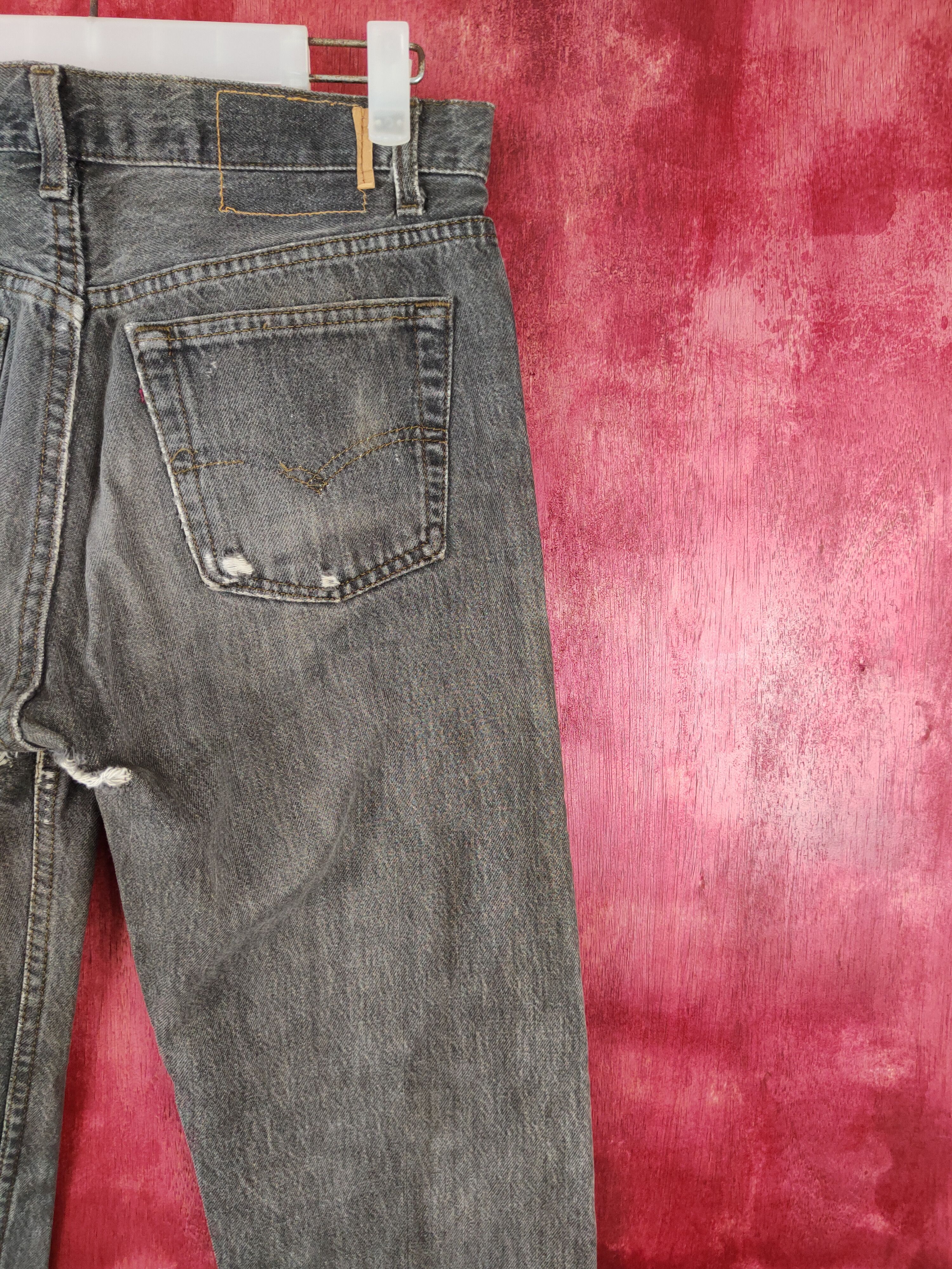 Levi's Levi's Black Faded Ripped Distressed Denim Pants #S587 Size US 30 / EU 46 - 12 Thumbnail